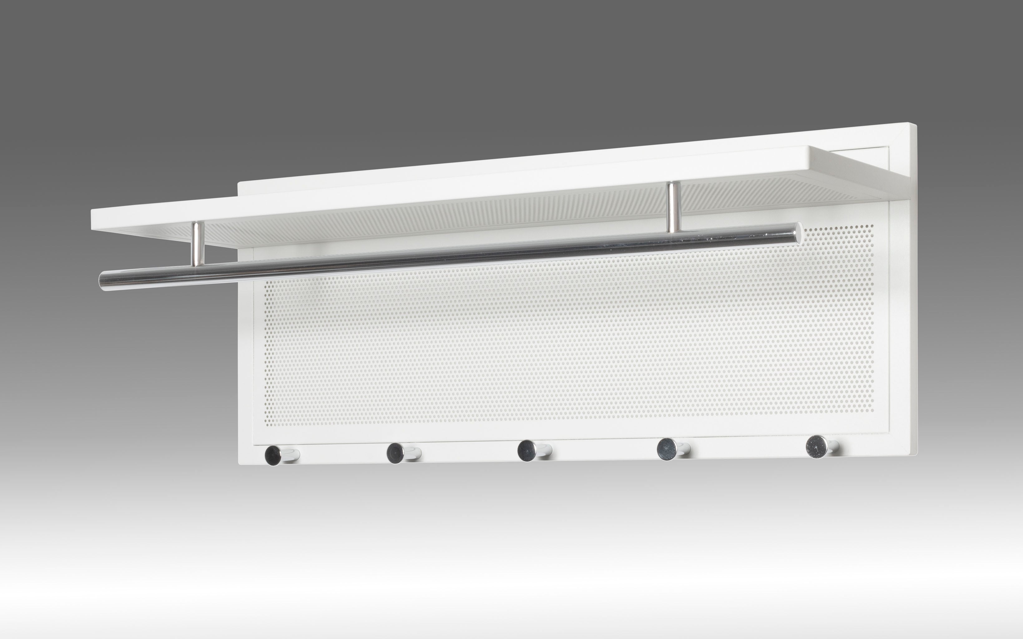 HAKU Wandgarderobe "Wandgarderobe" 1 Stk. tlg. rechteckig- aus Textil Grau - B/T/H 60/50/173 cm