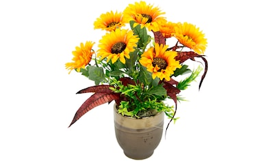 Botanic-Haus Kunstblume »Sonnenblumenbusch« bestellen | BAUR
