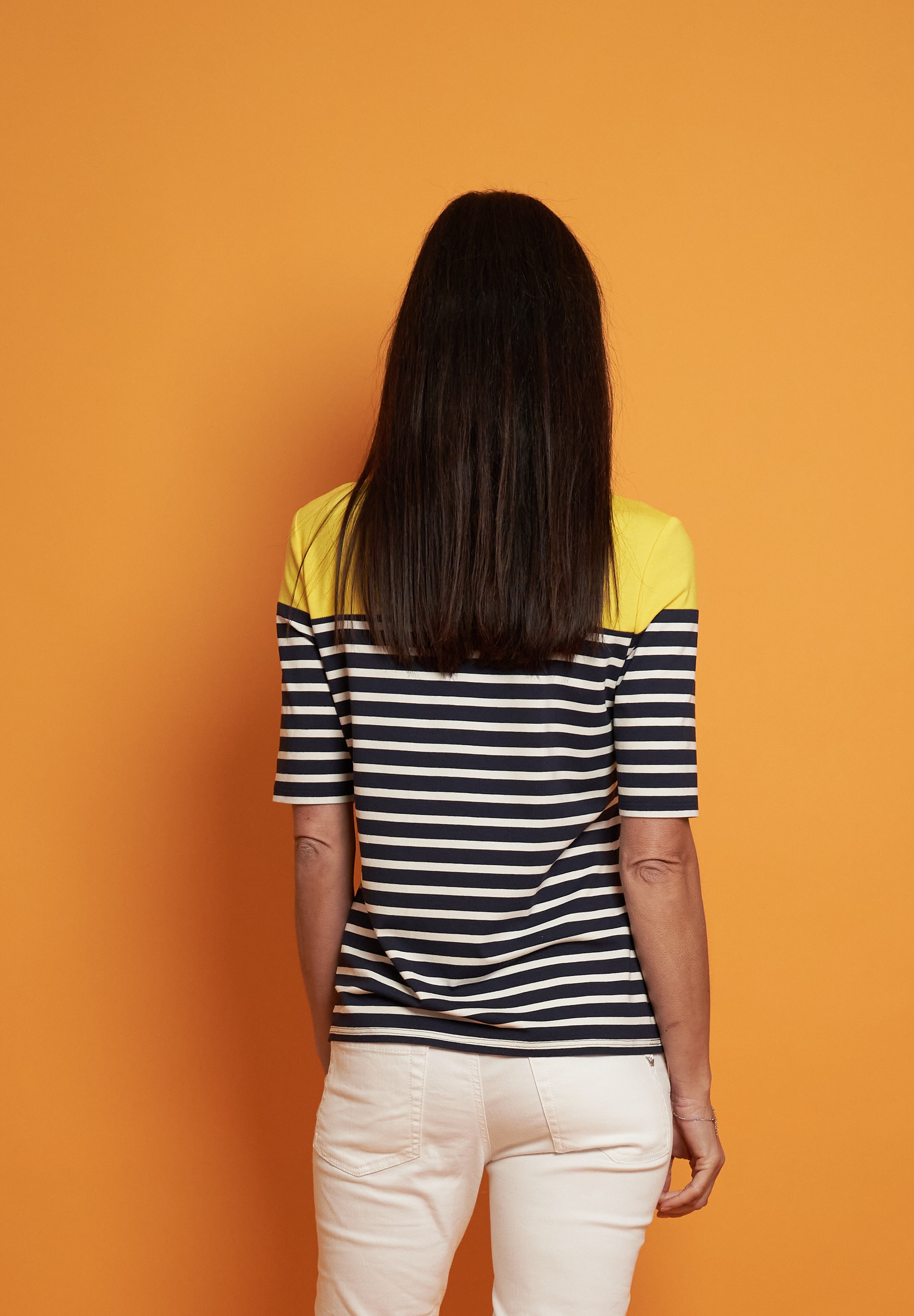 Seidel Moden T-Shirt, mit Colorblocking und Streifenmuster, MADE IN GERMANY