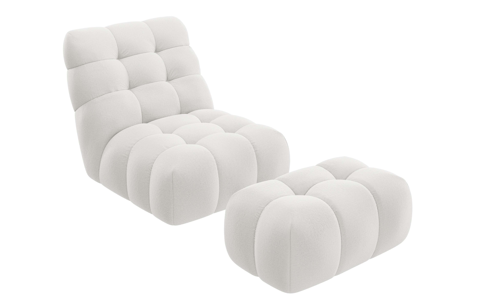 Guido Maria Kretschmer Home&Living XXL-Sessel »AURELIAN Loveseat XXL mit Hocker im Set, Lese-Sessel, Relaxsessel,«, mit Wellenunterfederung, Struktur fein, Struktur grob, Velours