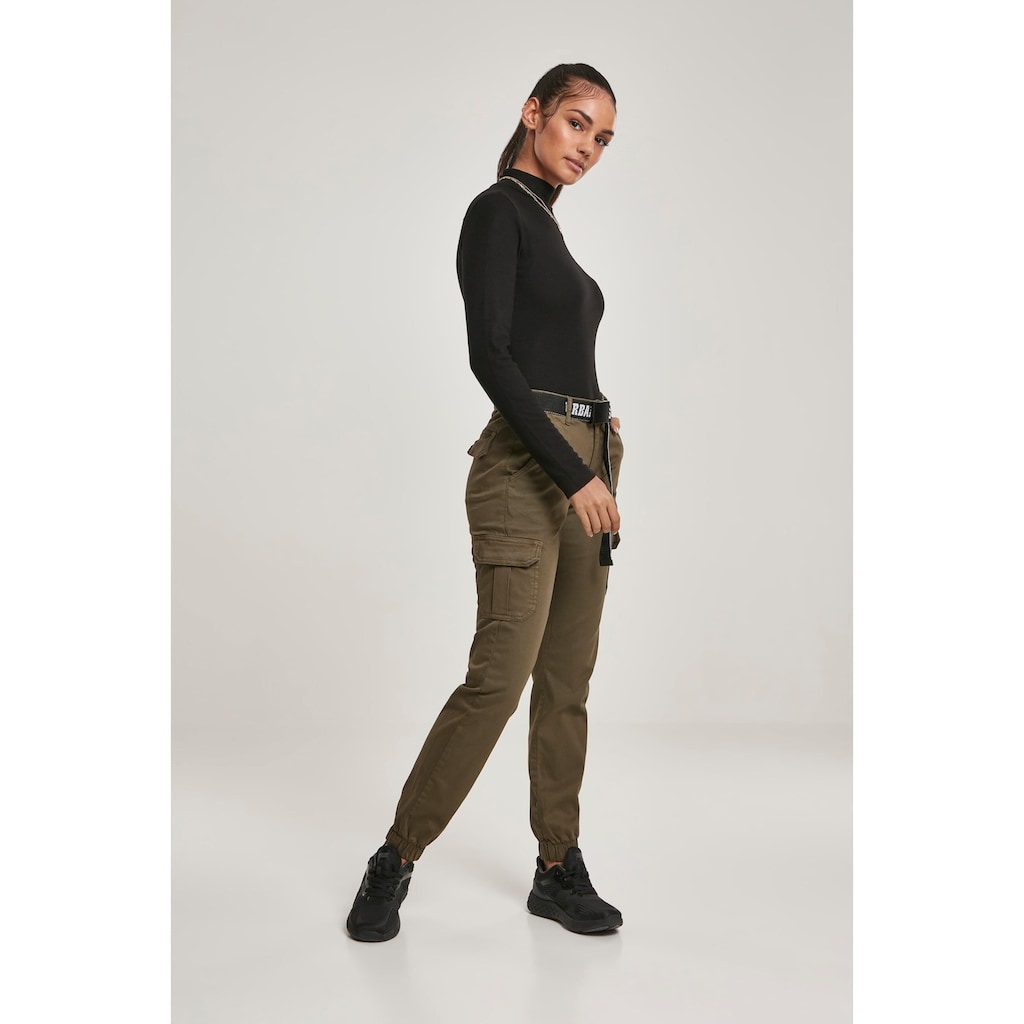 URBAN CLASSICS Cargohose »Urban Classics Damen Ladies High Waist Cargo Pants«, (1 tlg.)