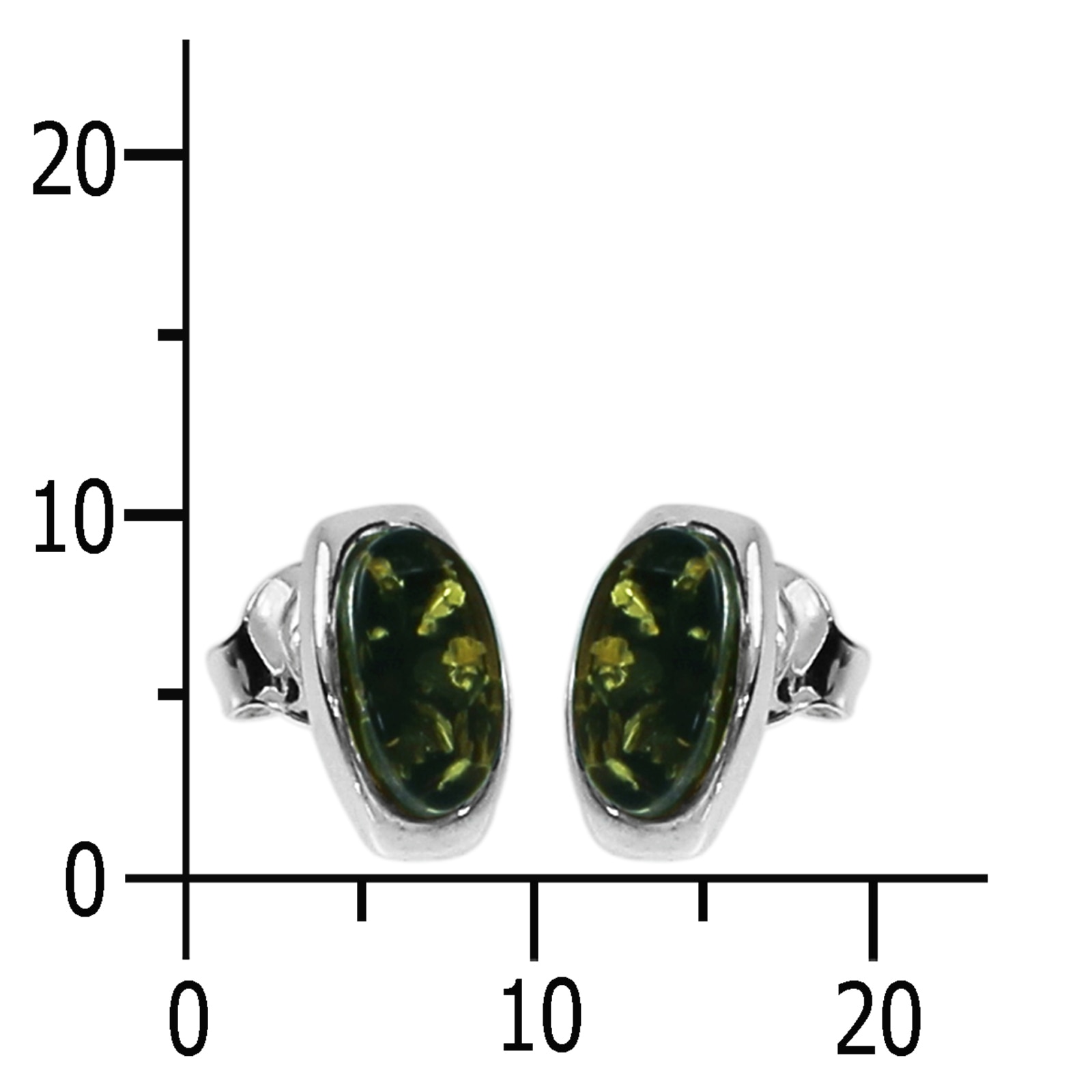 OSTSEE-SCHMUCK Paar Ohrstecker »Ostsee-Schmuck Ohrstecker Tinta grün Ohrstecker Tinta grün«