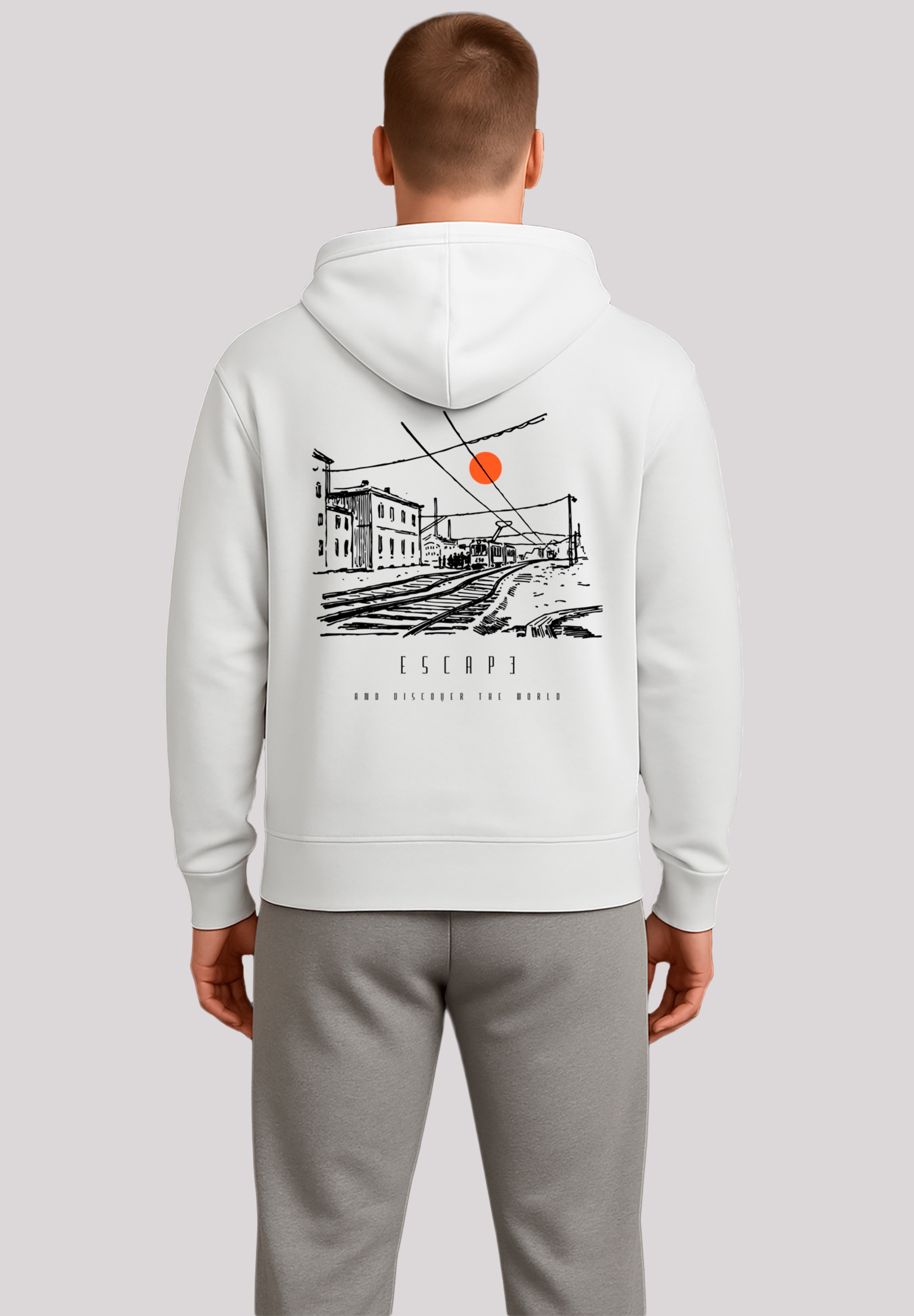 F4NT4STIC Kapuzenpullover "Escape Discover the World Town Train Station" Pr günstig online kaufen