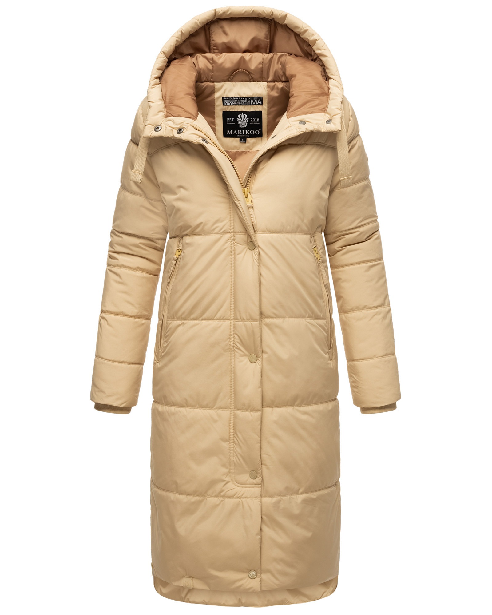 Marikoo Winterjacke »Soranaa«, langer Winter Mantel mit Kapuze