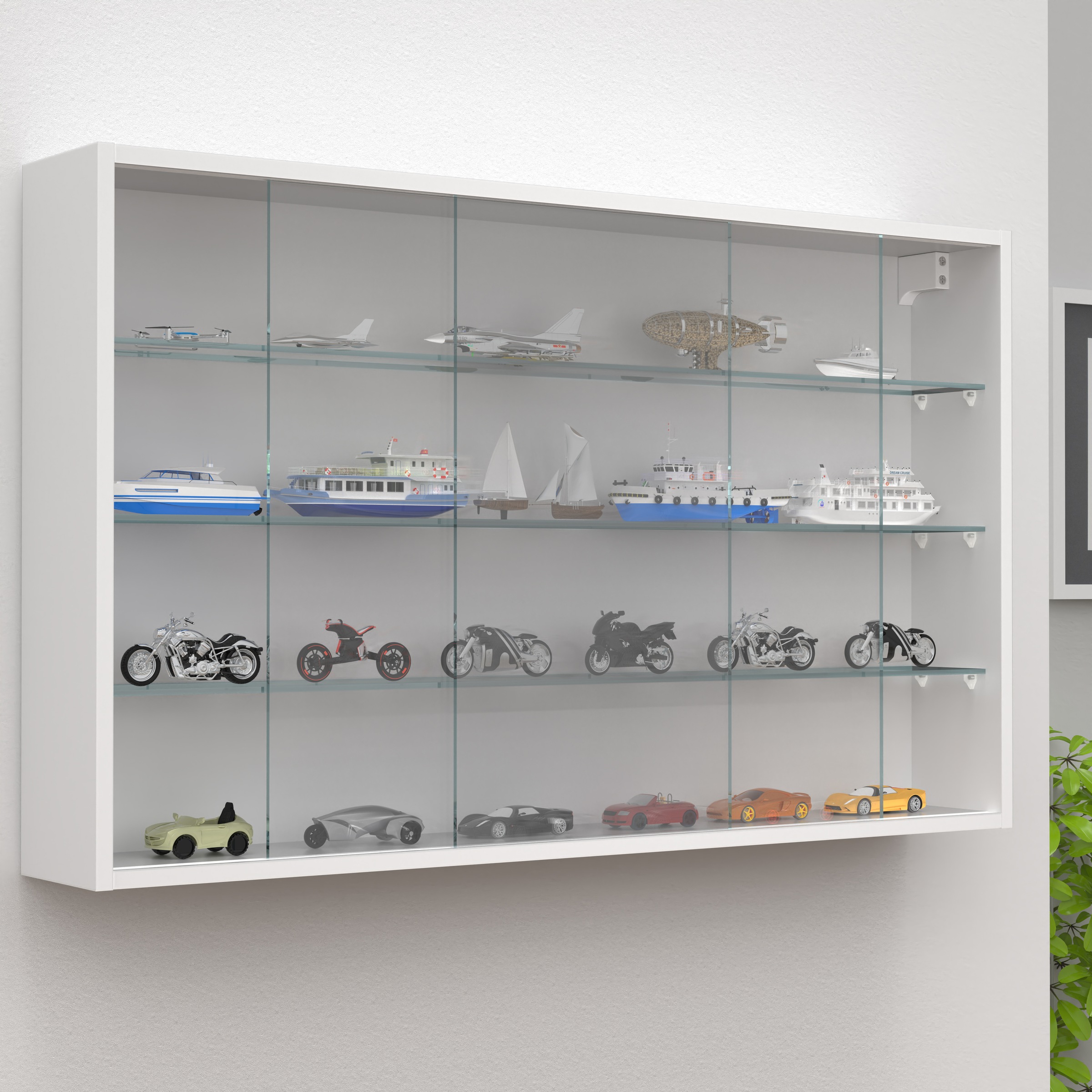 VCM Wandregal »Hängevitrine Wandvitrine Sammel Deko Drivalo XL«