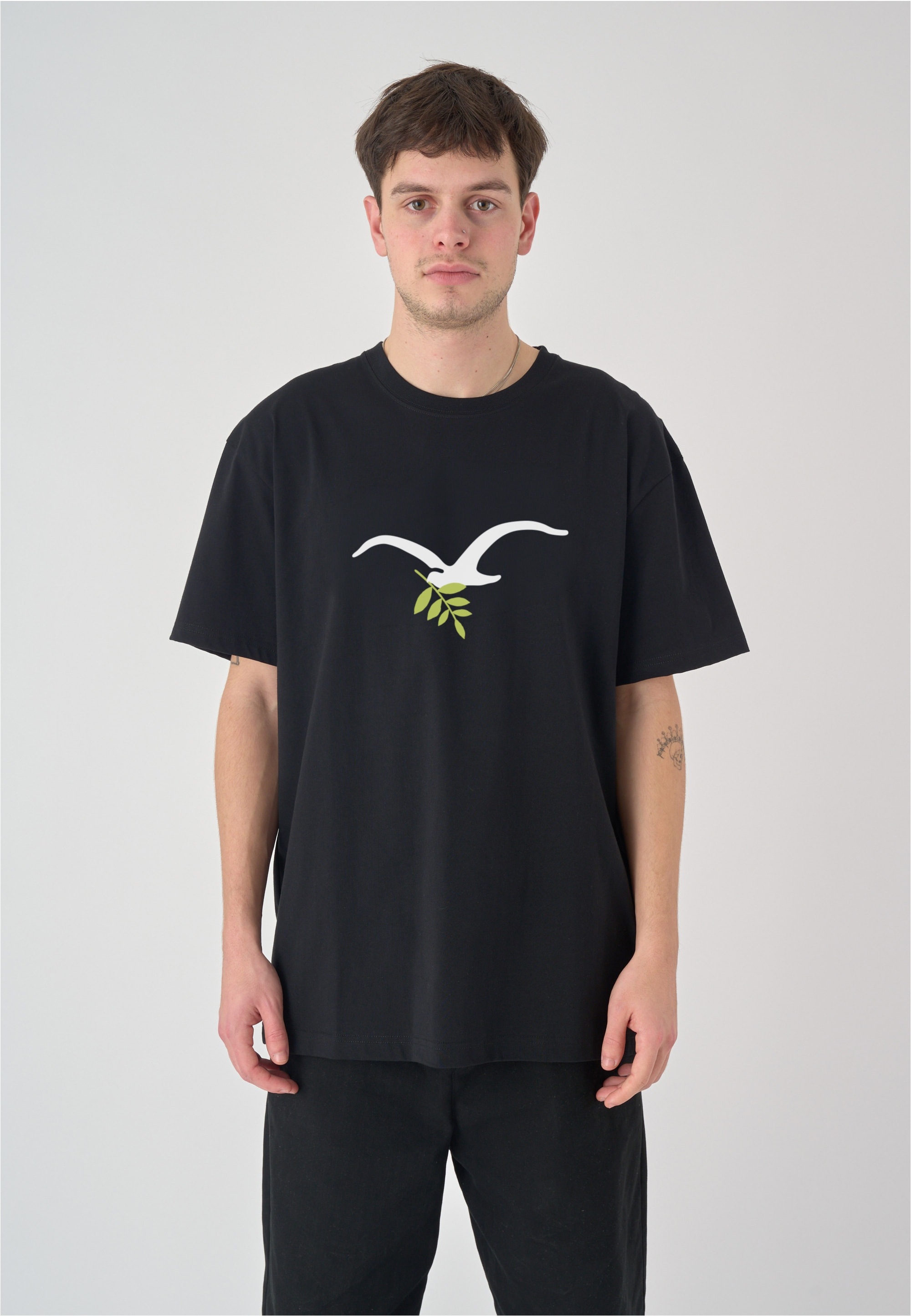 Cleptomanicx T-Shirt "Peace" mit lässigem Frontprint