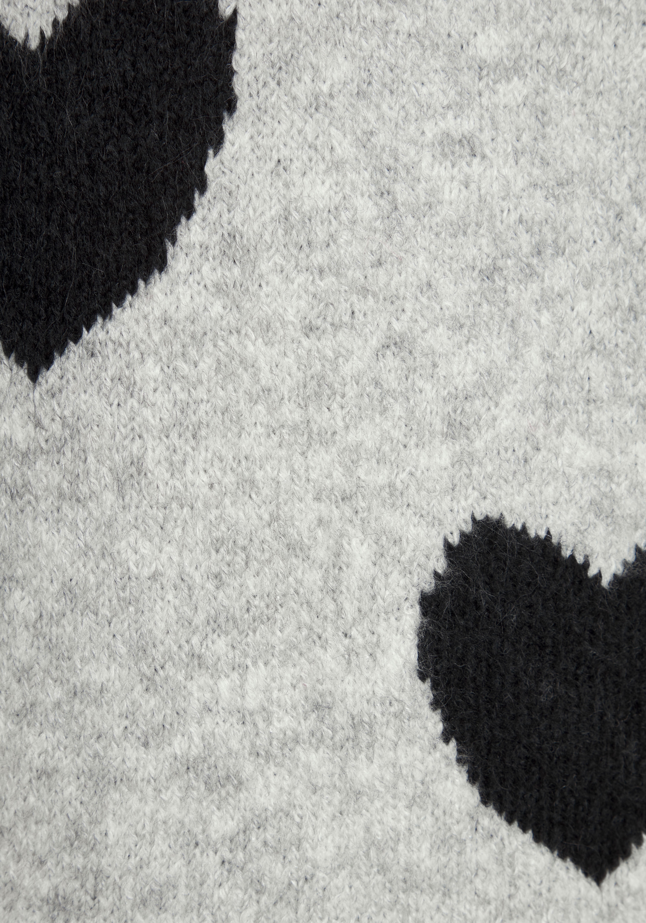 LASCANA Rundhalspullover »mit Herzmuster« Kuscheliger Strickpullover mit Herzen, Jacquardpullover mit Herzmuster