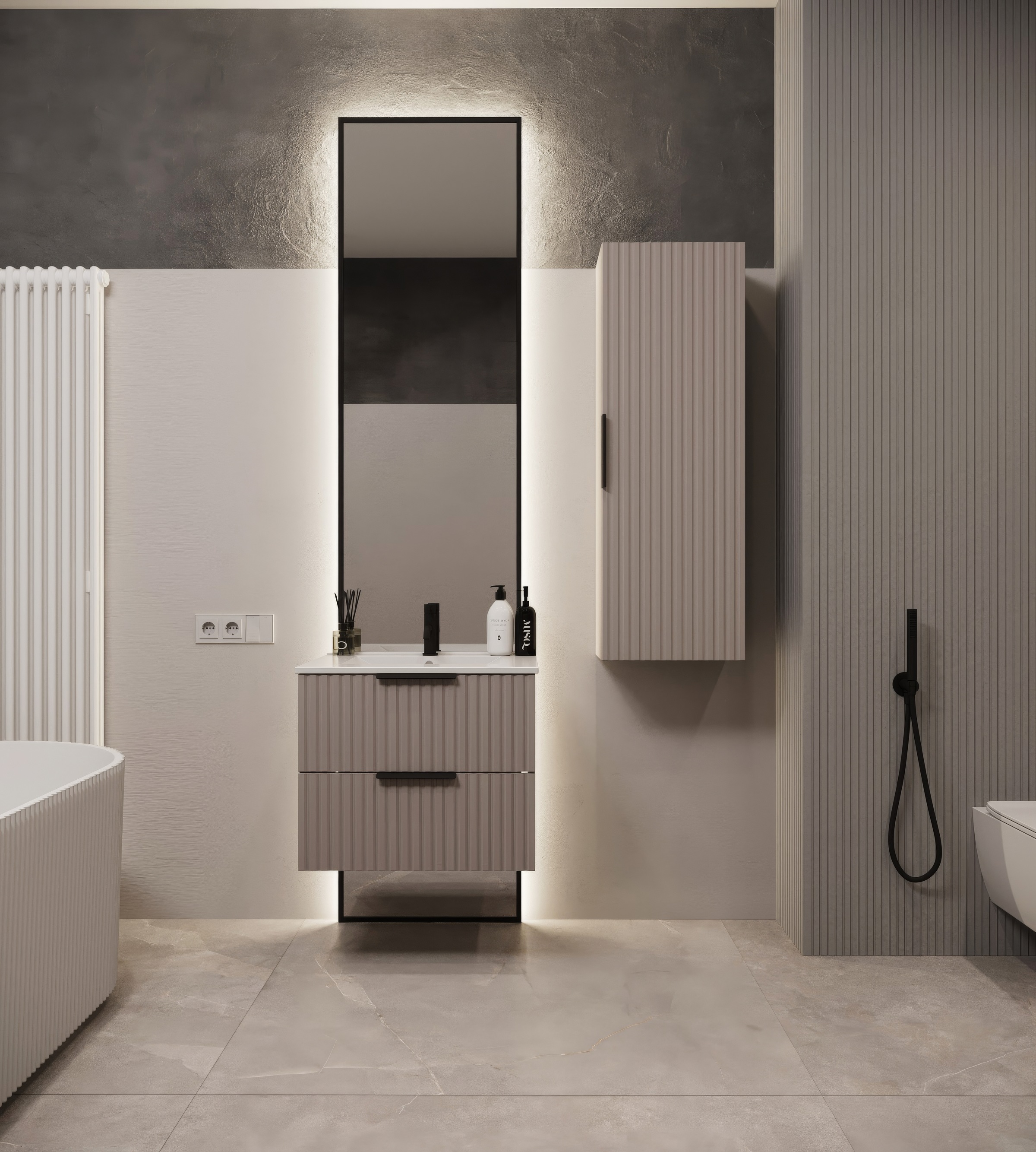 welltime Waschtisch "TIBU mit Waschbecken. 2 Schubladen. 2 Breiten (60/80cm günstig online kaufen