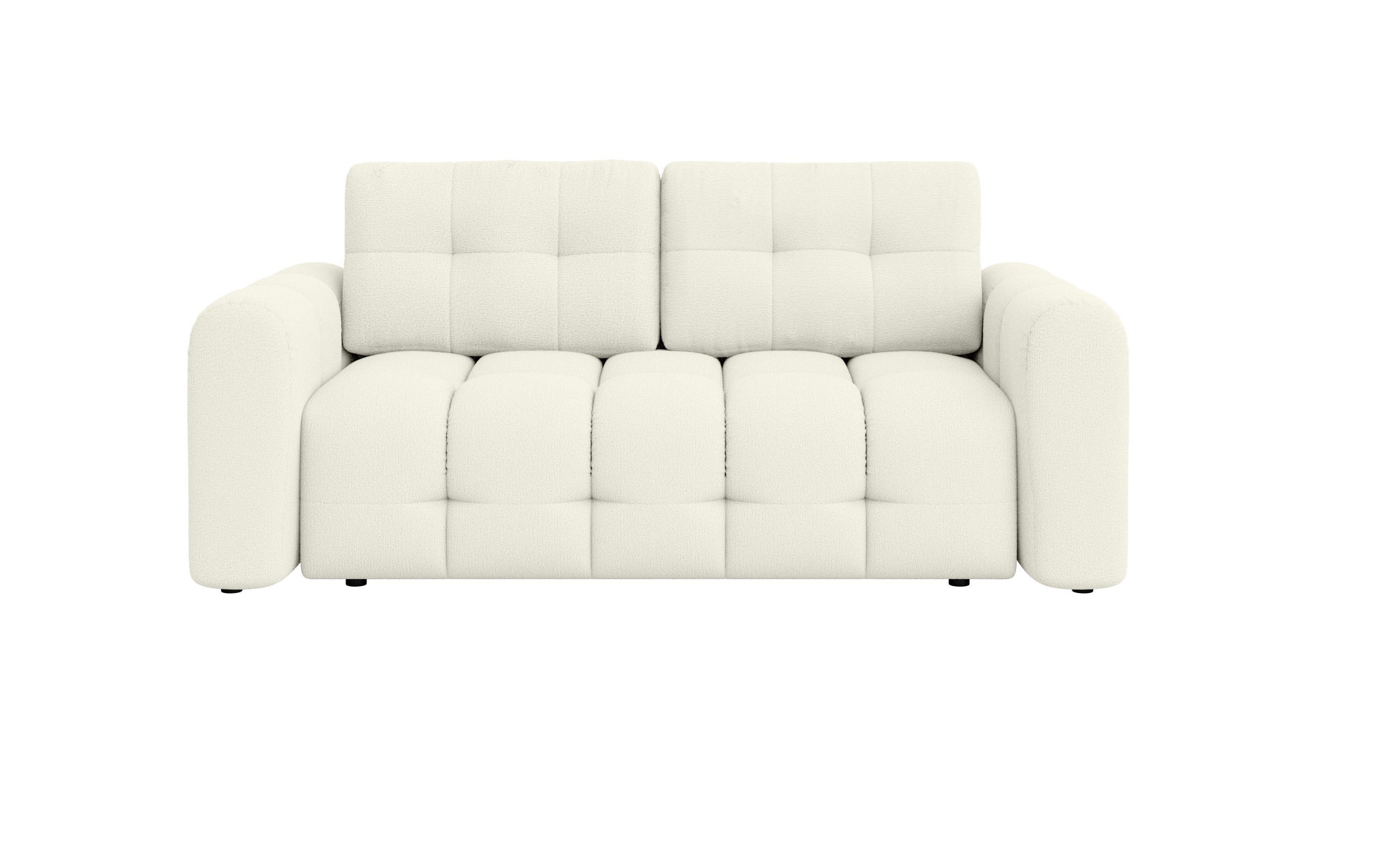 INOSIGN 2-Sitzer »Manilla, trendige Steppung, 2 Rückenkissen, B/T/H 195/107/91 cm«, mit Wellenunterfederung, in verschiedenen Materialien und Farben
