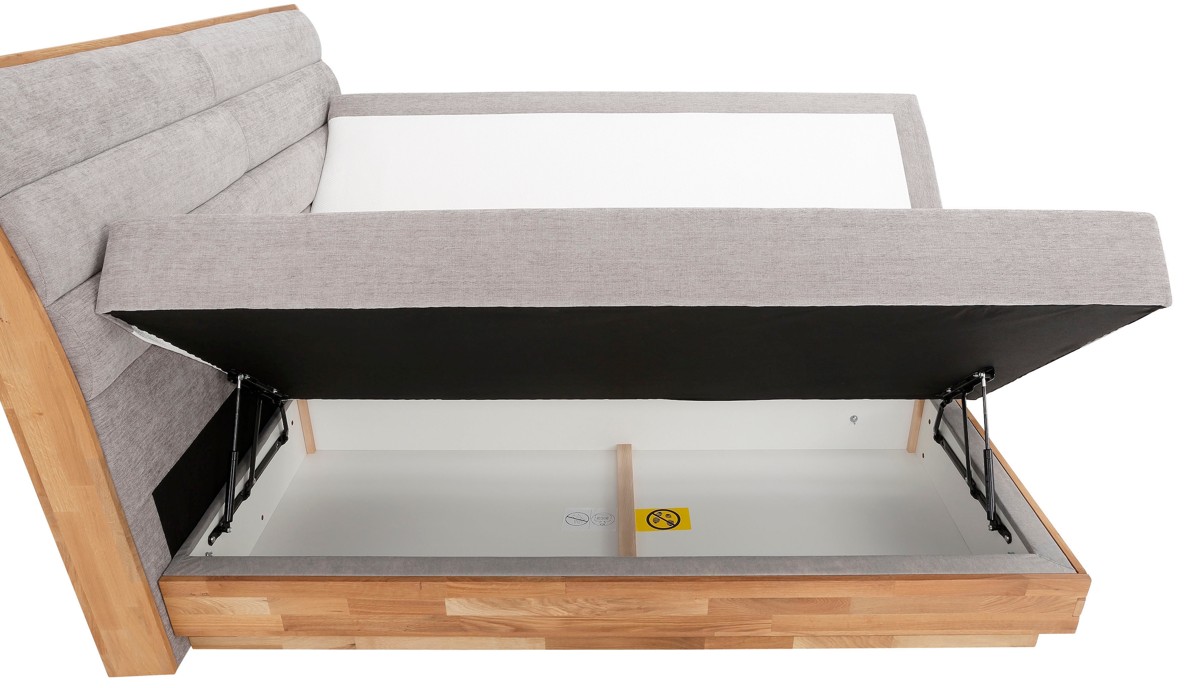 OTTO home Boxspringbett »JENNA in verschiedenen Farben und Breiten erhältlich« LED-Beleuchtung, mit zertifizierten, recycelten Bezugsstoffen