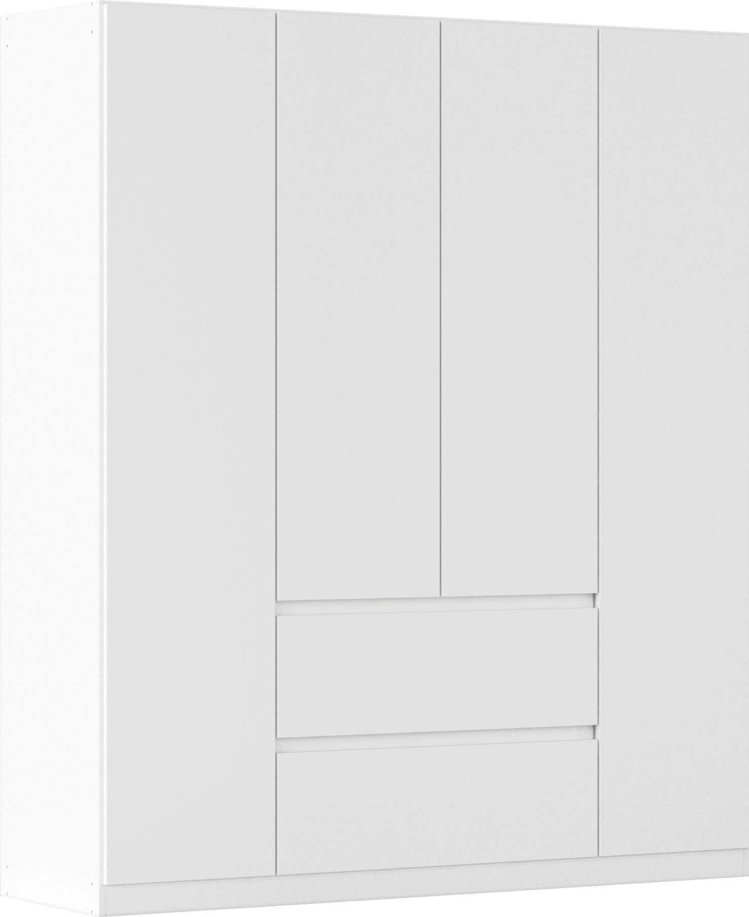 Drehtürenschrank RAUCH, B:181cm H:210cm T:54cm, weiß, Holzwerkstoff, Schränke, "Kleiderschrank Schrank Garderobe Garderobenschrank MAINZ", grifflose