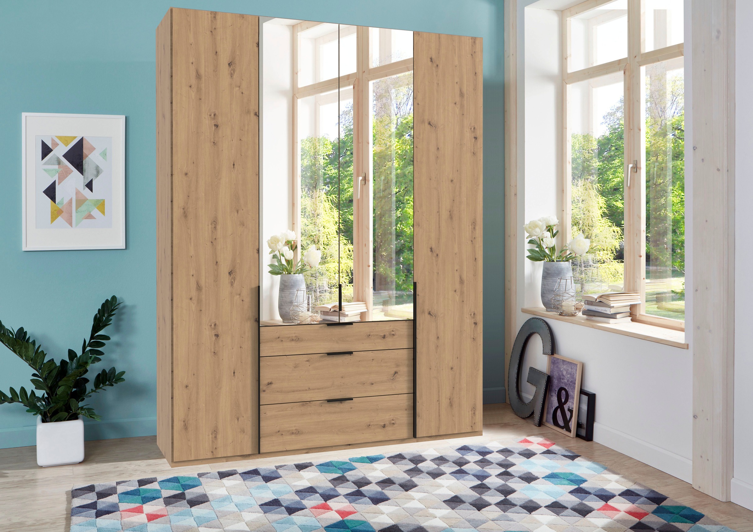 Wimex Drehtürenschrank "Mugano, 135 oder 180cm breit, 208 oder 236cm hoch, günstig online kaufen