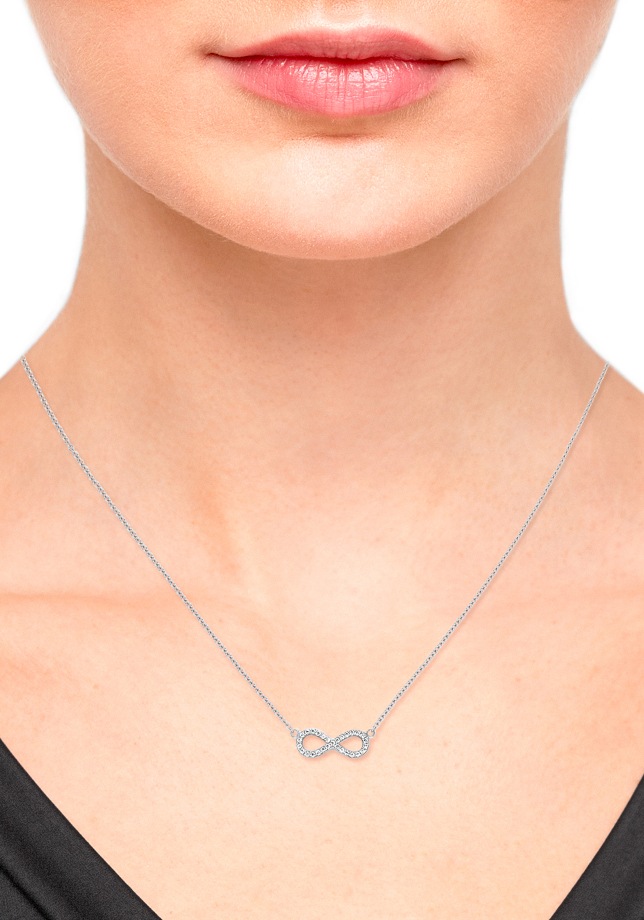 s.Oliver Kette mit Anhänger »Infinity/Unendlichkeitsschleife, 2032880, 2032881, 2032882«, mit Zirkonia (synth.)