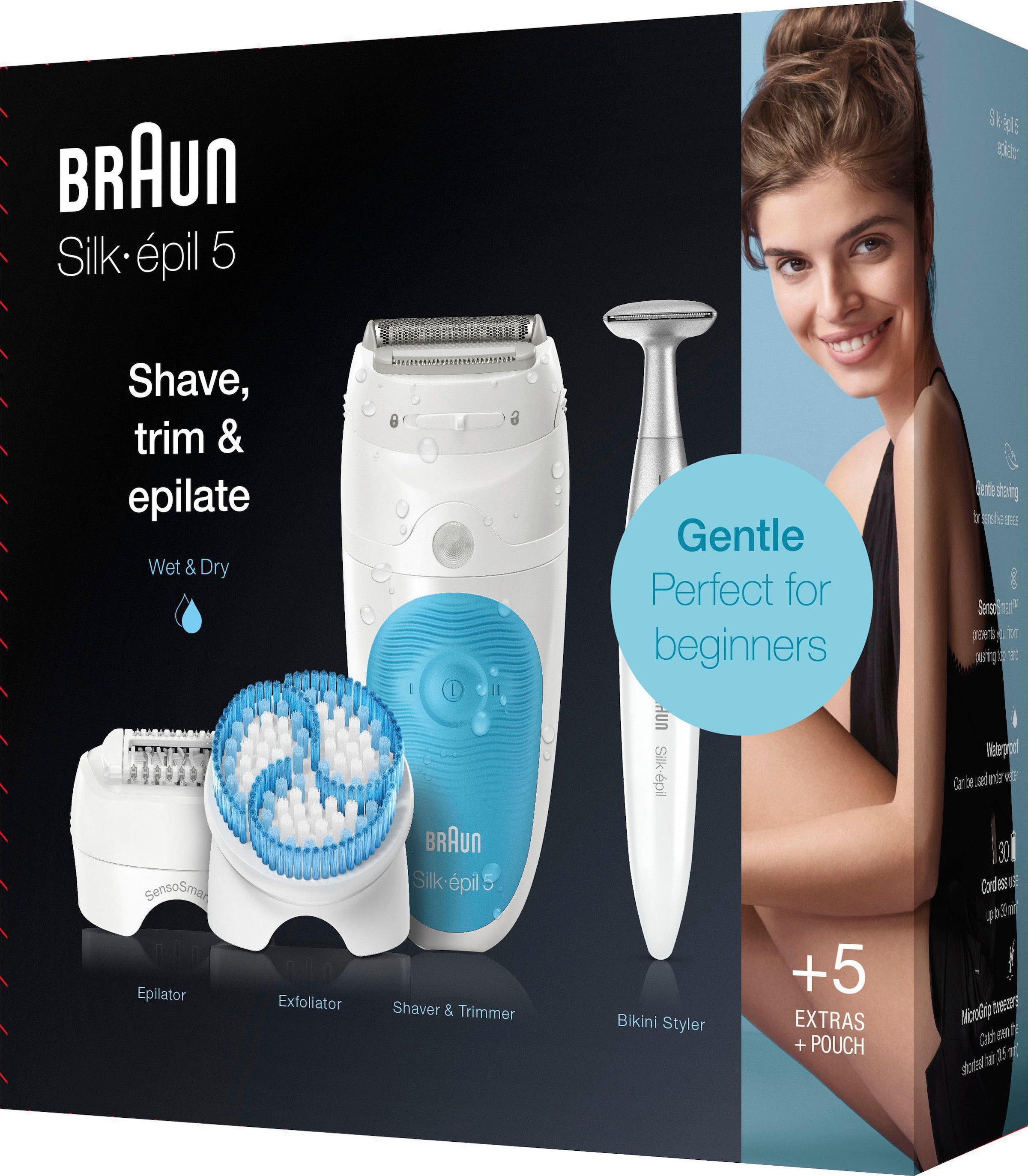 Braun Epilierer »Silk-épil BAUR Wet&Dry, Hochfrequenz-Massageaufsatz per 5-815«, Rechnung | 5