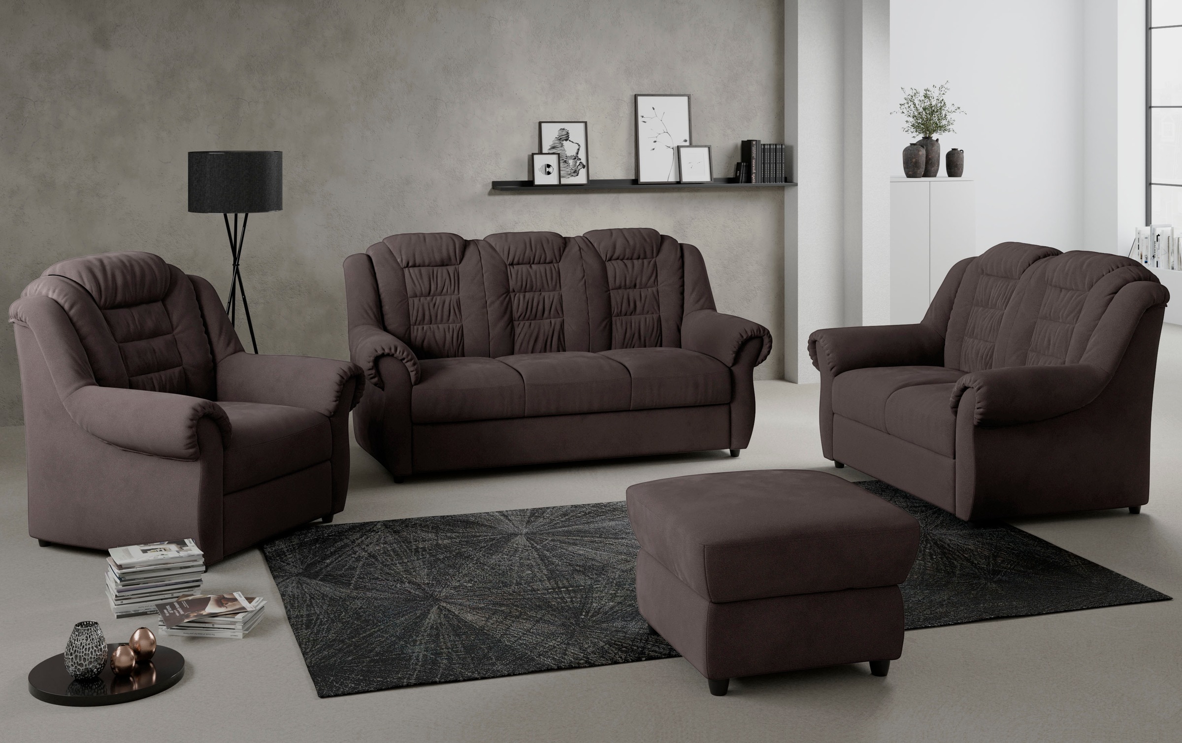 Home affaire 2-Sitzer »Boston«, Sofa mit hoher Rückenlehne