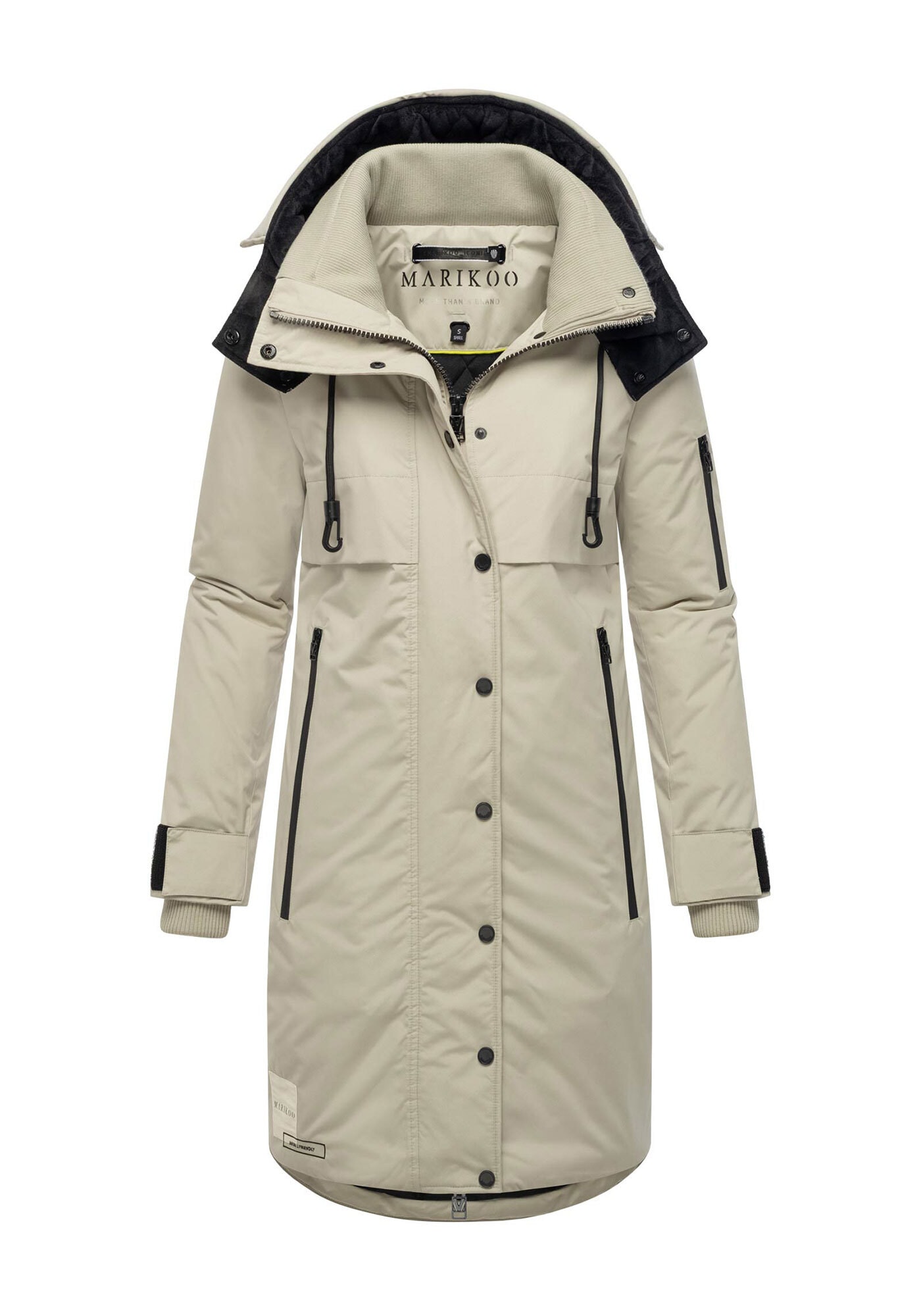 Marikoo Winterjacke »Anoukaa«, langer Parka mit abnehmbarer Kapuze