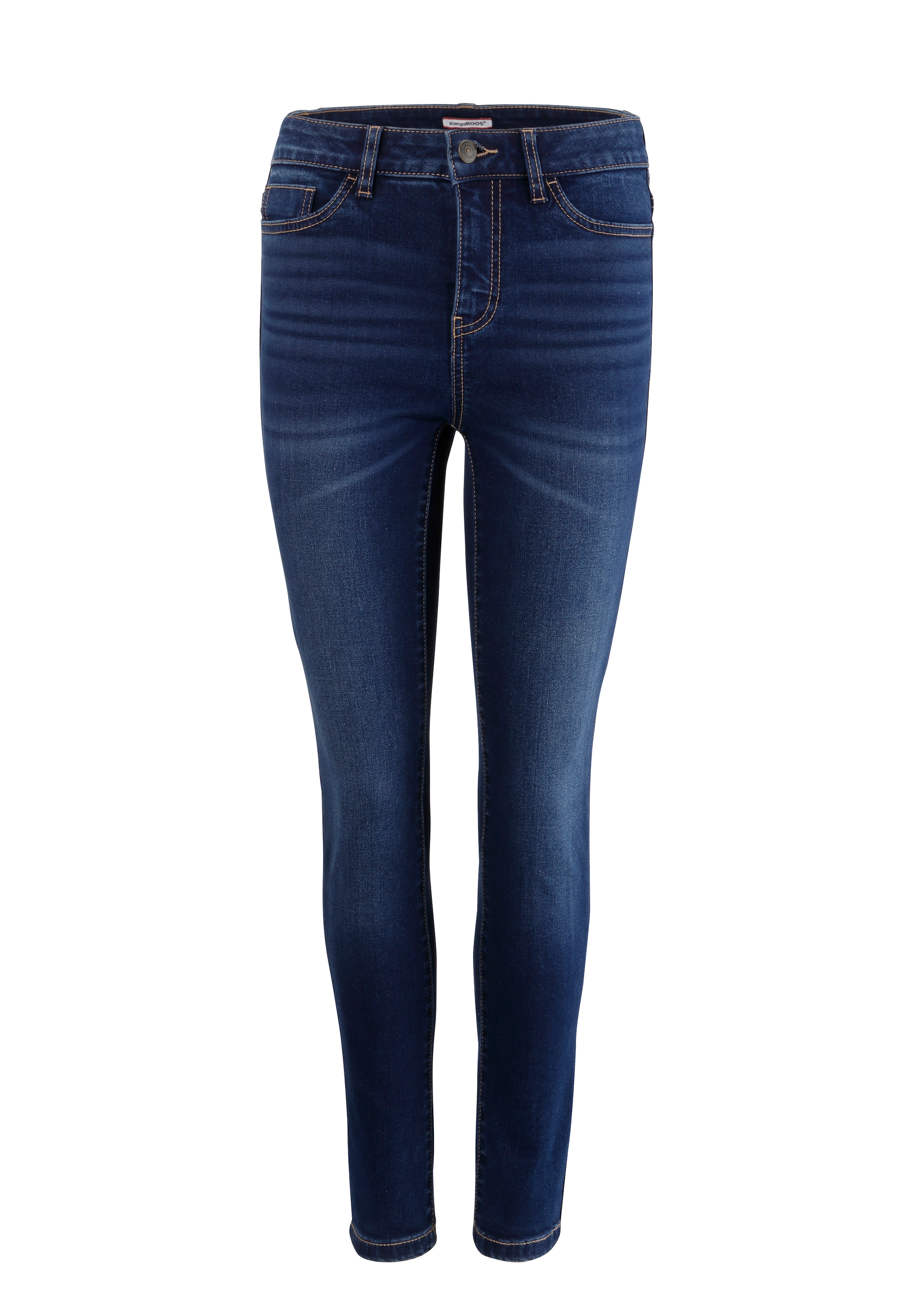 KangaROOS 5-Pocket-Jeans »SUPER SKINNY HIGH RISE«, knöchellang, mit Used-Optik, hohe Leibhöhe