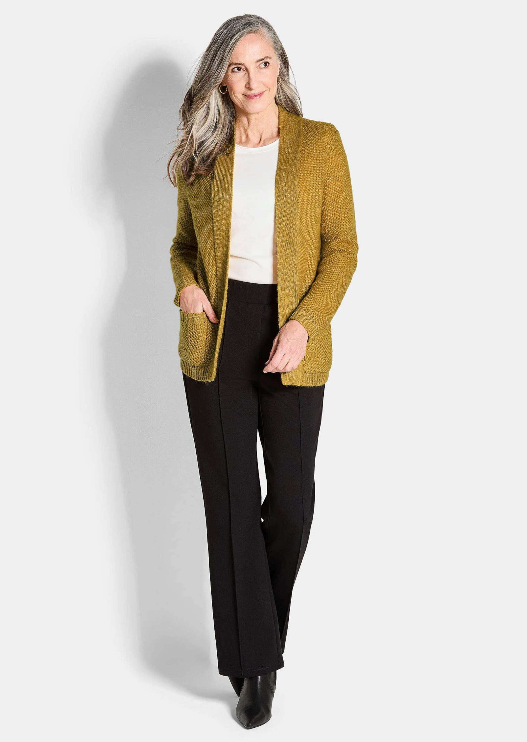 GOLDNER Strickjacke "Offener Cardigan mit Taschen, Glanz" günstig online kaufen