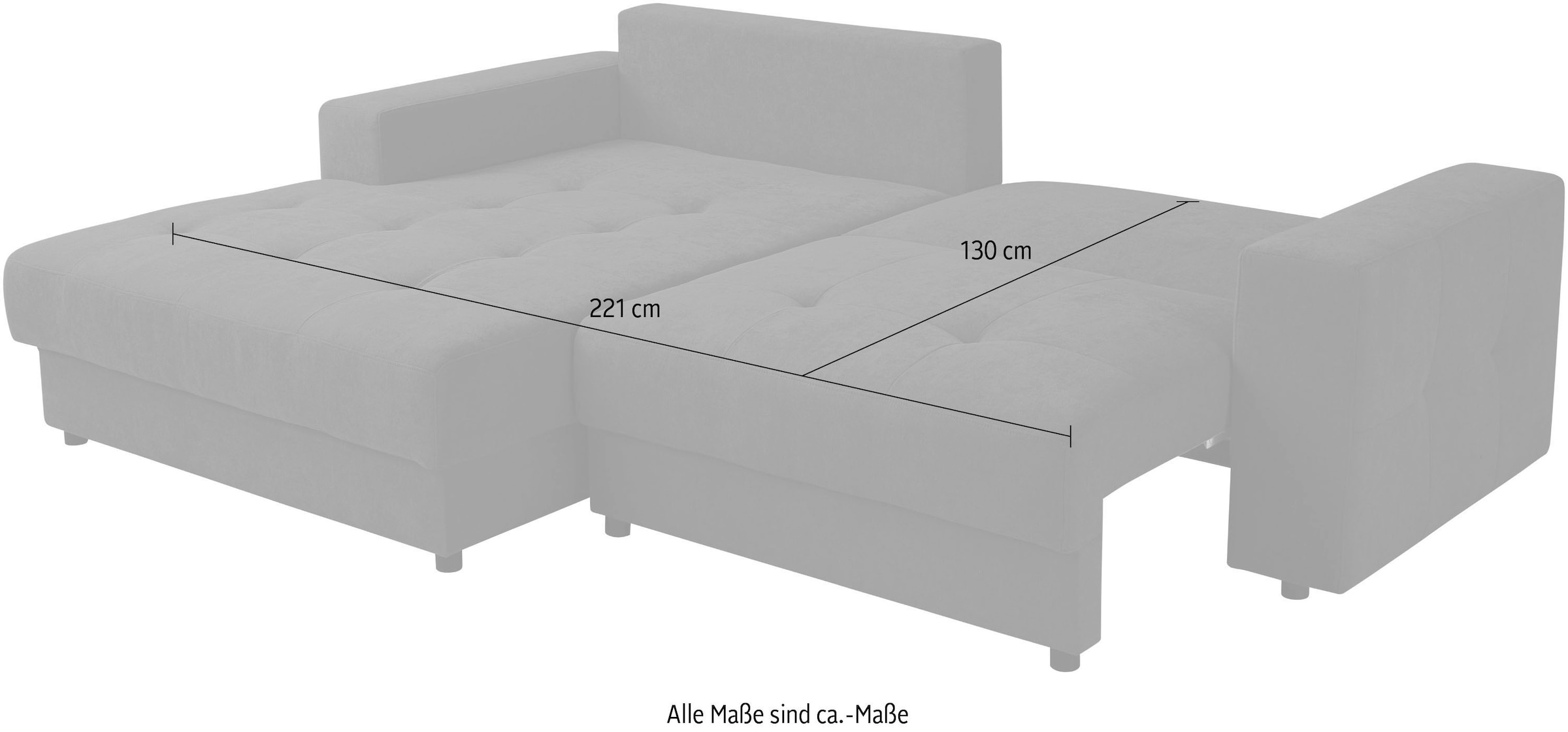 WERK2 Ecksofa »Indiana inkl. Bettfunktion & Bettkasten, Luxus-Mircofaser, bequem« Luxus-Microfaser weich ENJOY NEW, L-Form, XXL, Schlaffunktion