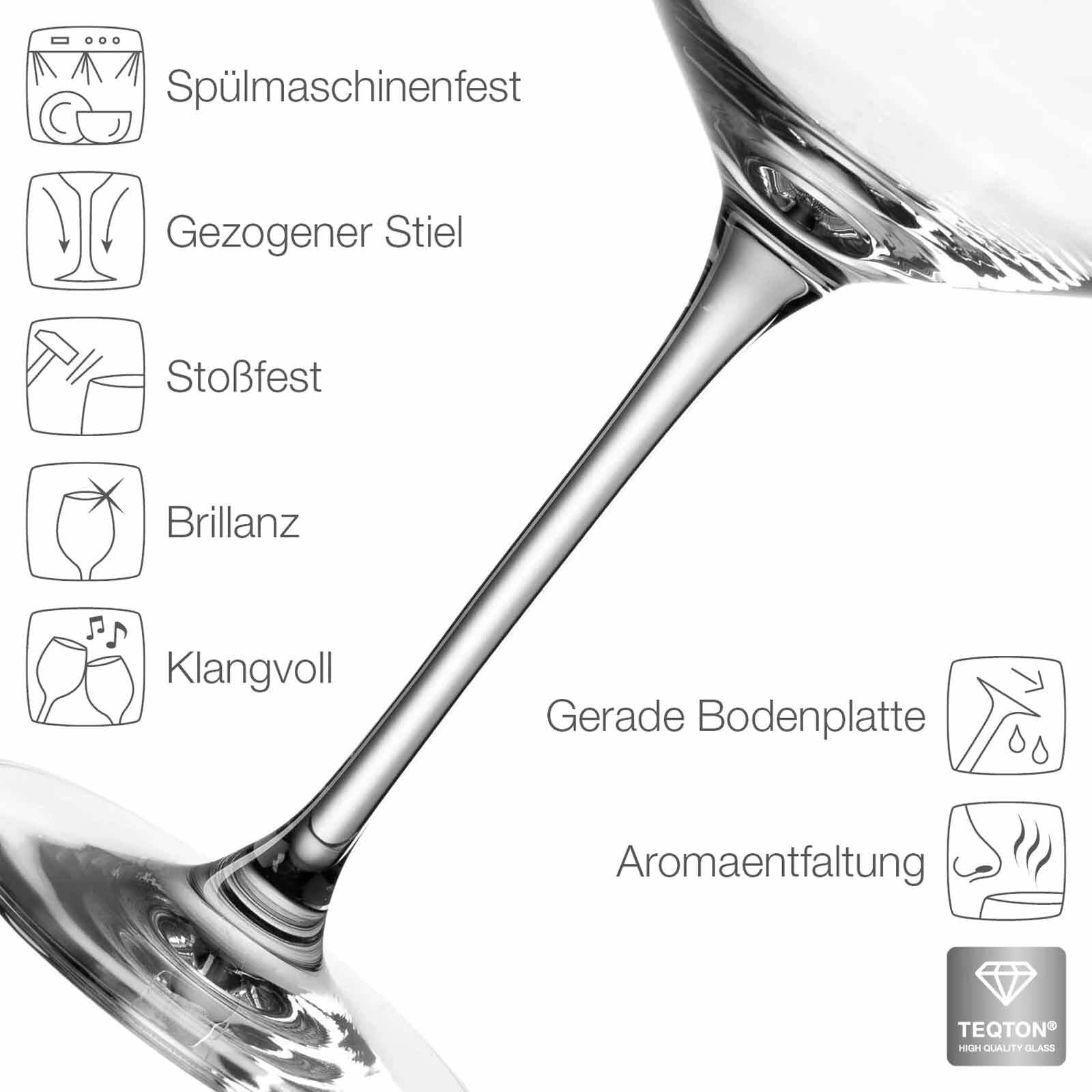 LEONARDO Sektglas »Sektgläser geeicht Puccini Gastro-Edition 0,1 l 6er Set transparent«