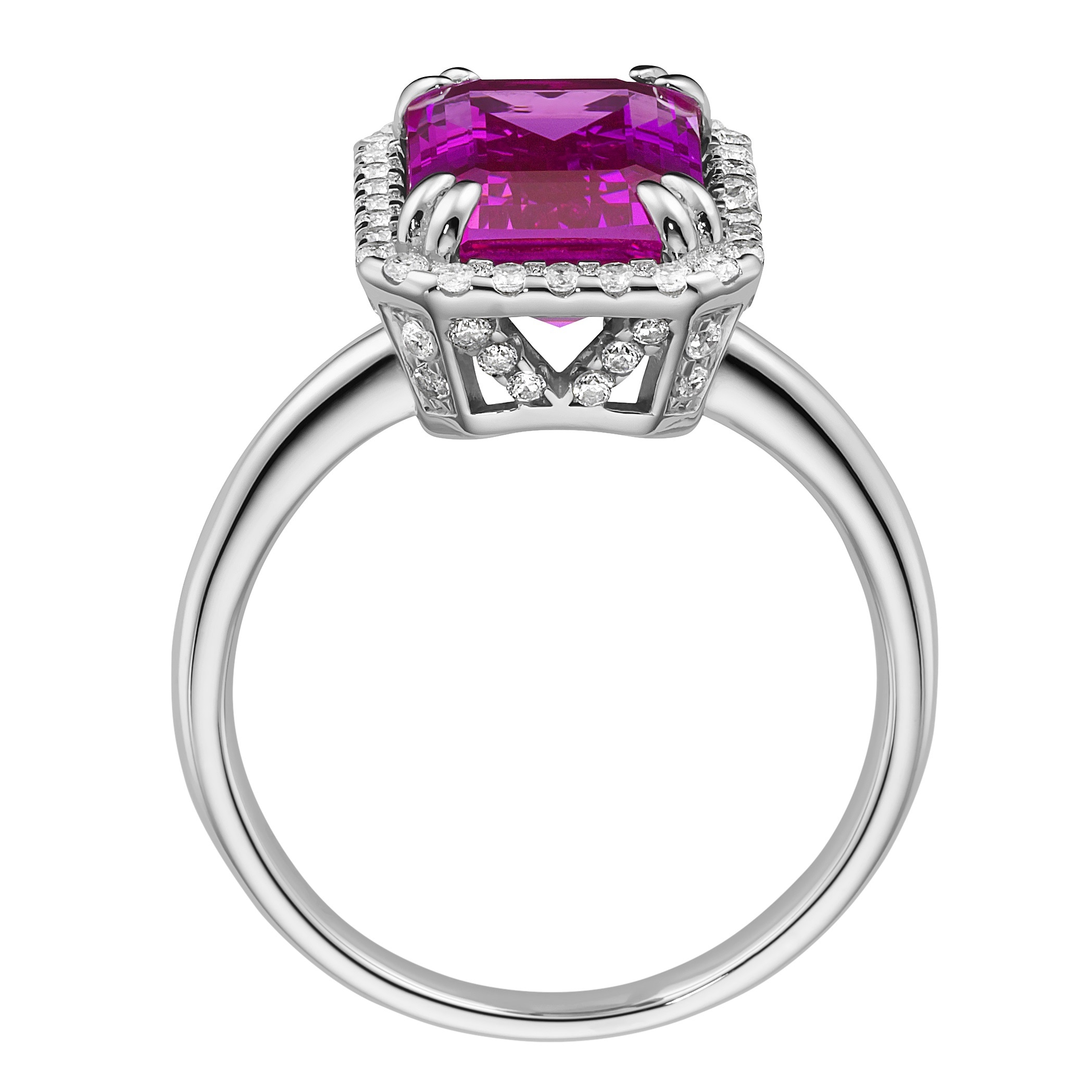 GIORGIO MARTELLO MILANO Silberring »in blau, fuchsia oder lila, Zirkonia weiß, Silber 925«