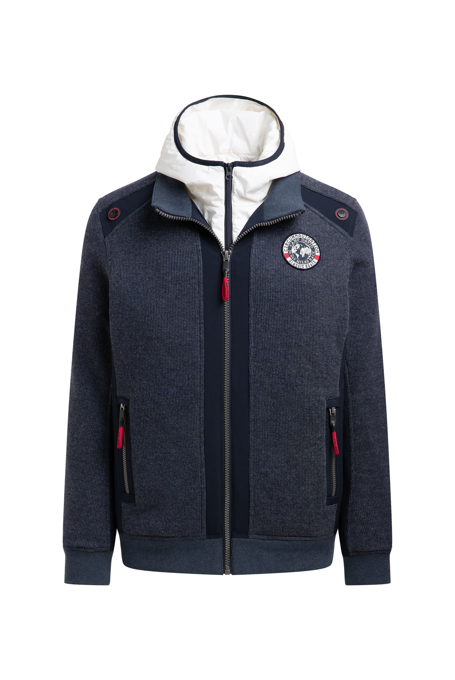 CAMP DAVID Outdoorjacke mit Kapuze mit Reißverschluss an den Einschubtaschen