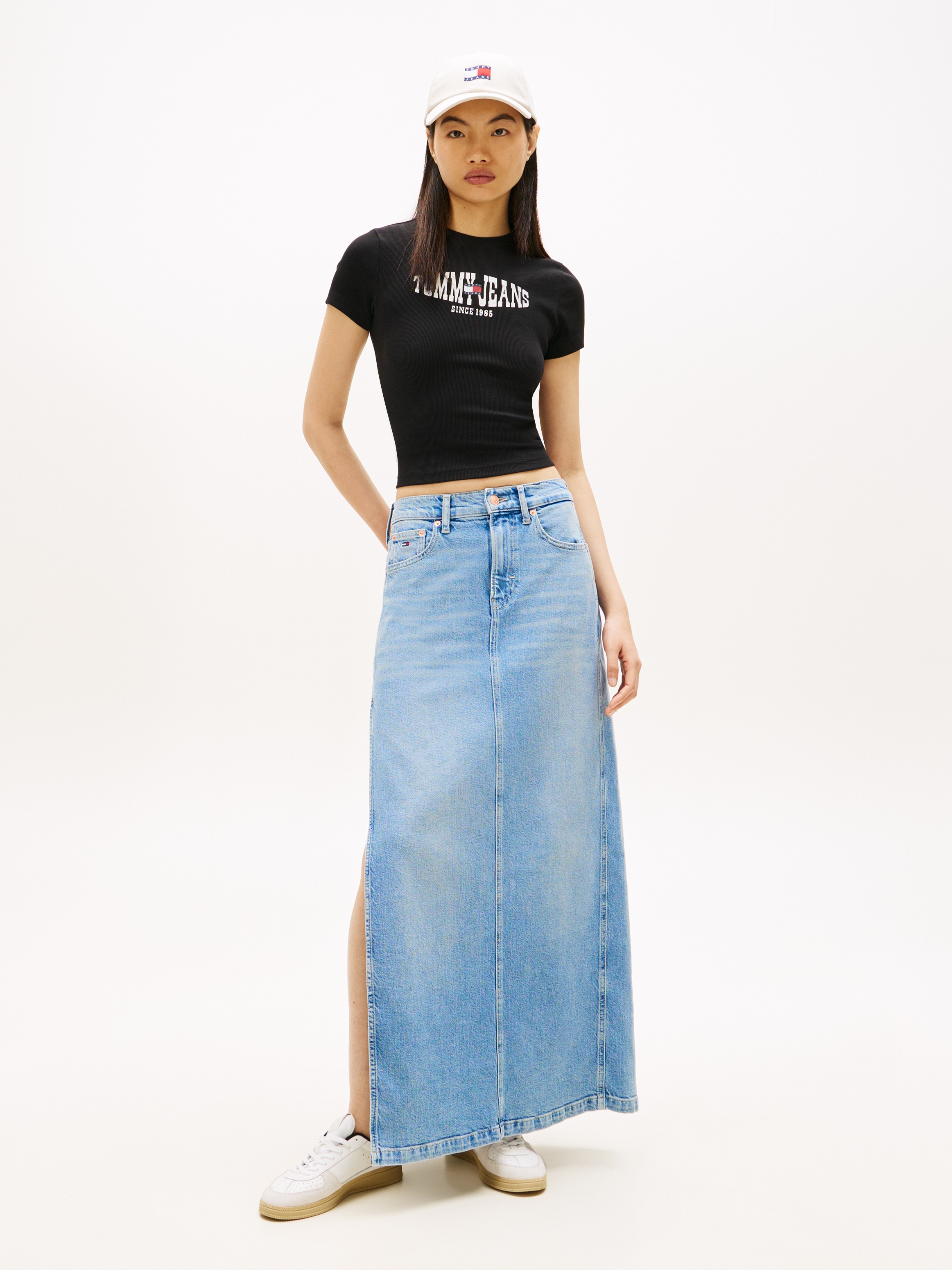 Tommy Jeans Jeansrock »CLAIRE MAXI SKIRT BJ8131« mit hohem Bund und Seitenschlitz