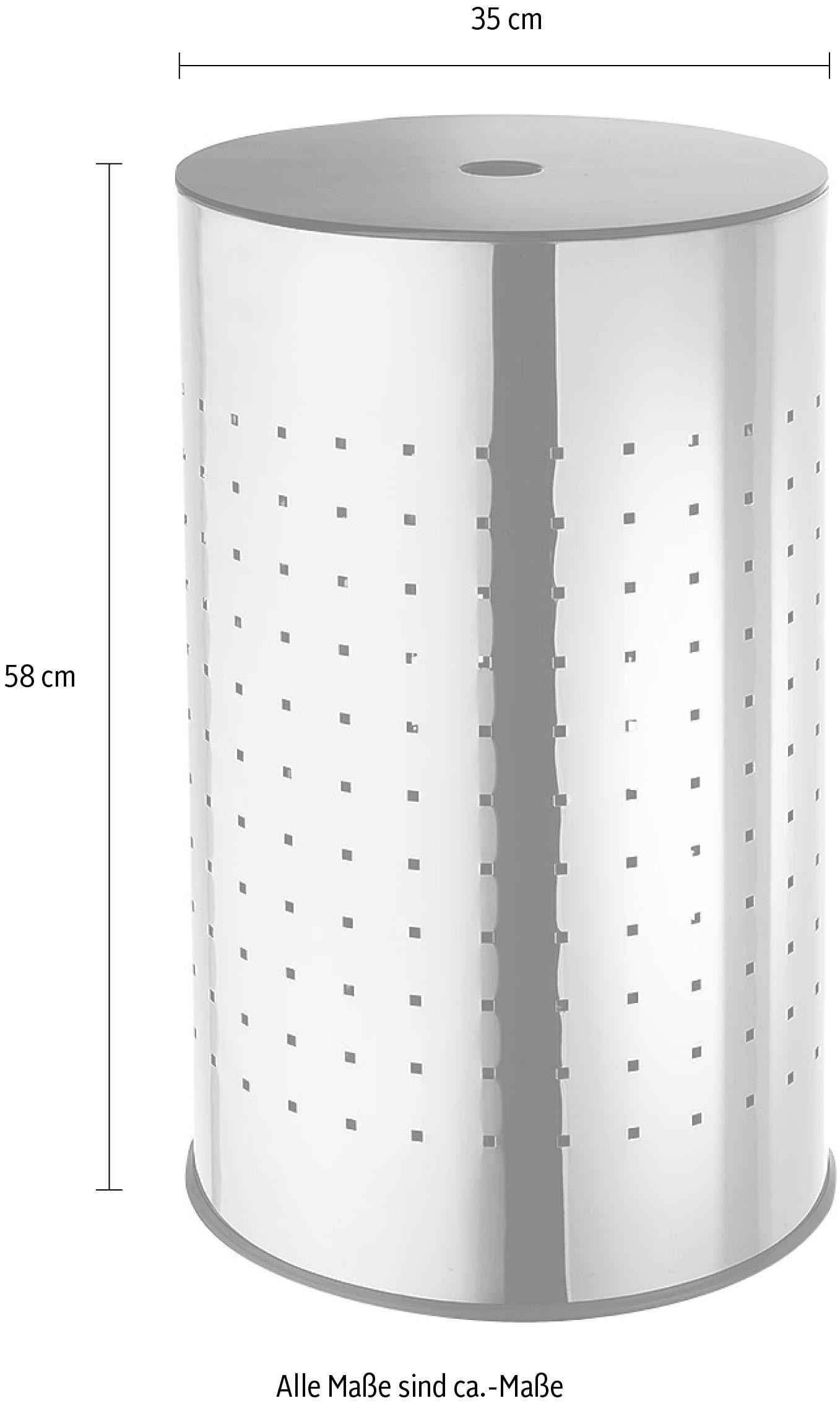 locker Wäschekorb, verchromtes Metall, Höhe 58 cm bestellen | BAUR