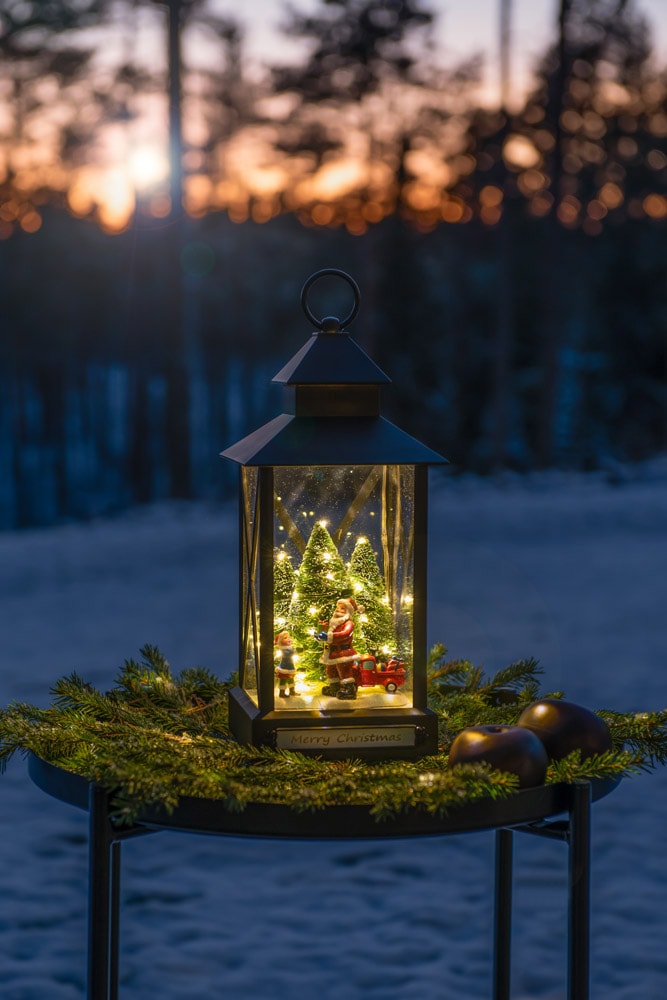 25 BAUR mit und mit mit sechs Weihnachtsbaum, LED rotierenden LED | KONSTSMIDE Kind Laterne Timer, bestellen Weihnachtsdeko statischen »Weihnachtsmann und 8h aussen«,
