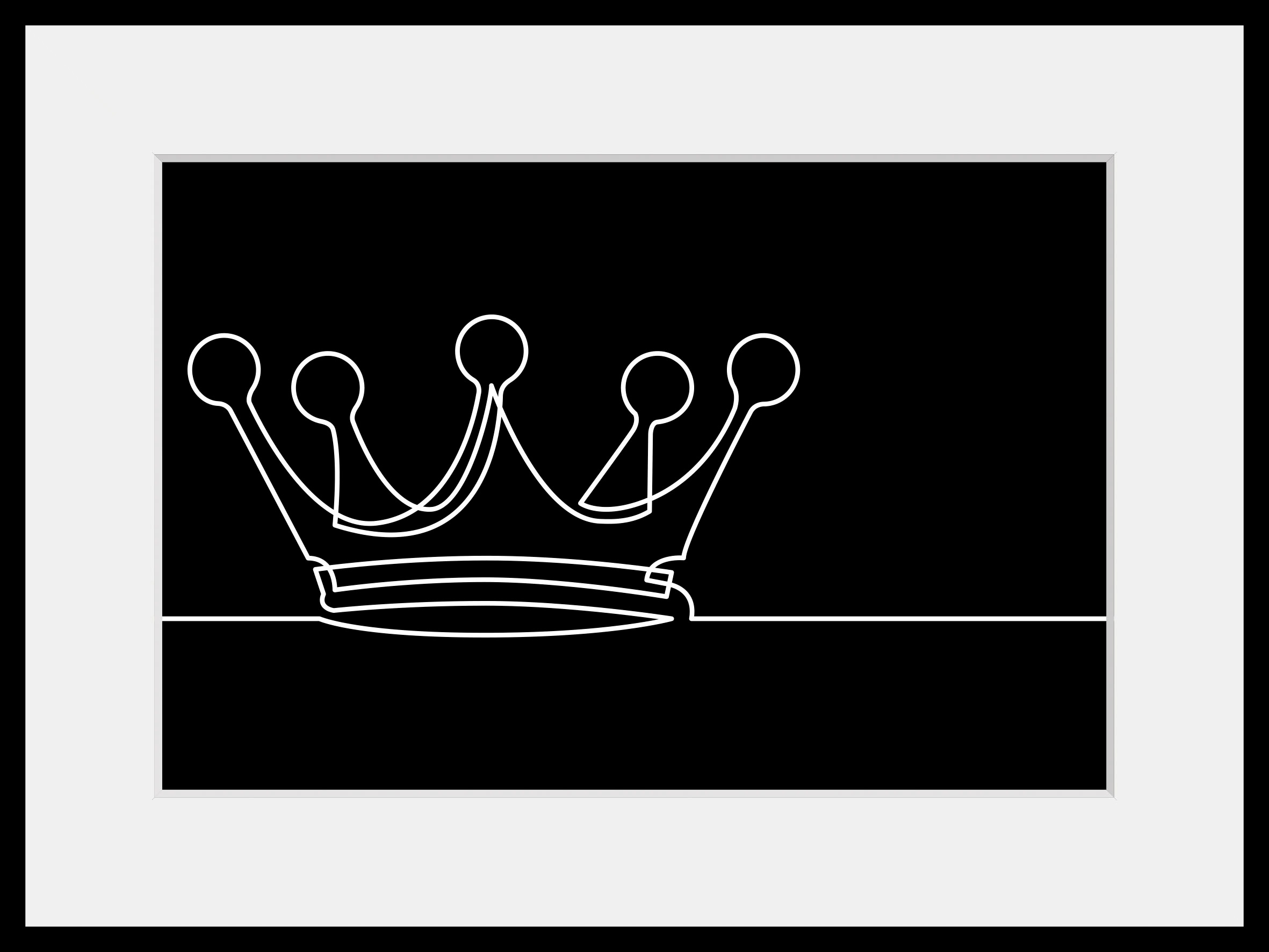 queence Bild "KING", Schwarz-Weiß-Kunst-Modern-Hasen-Könige, (1 St.), HD Pr günstig online kaufen