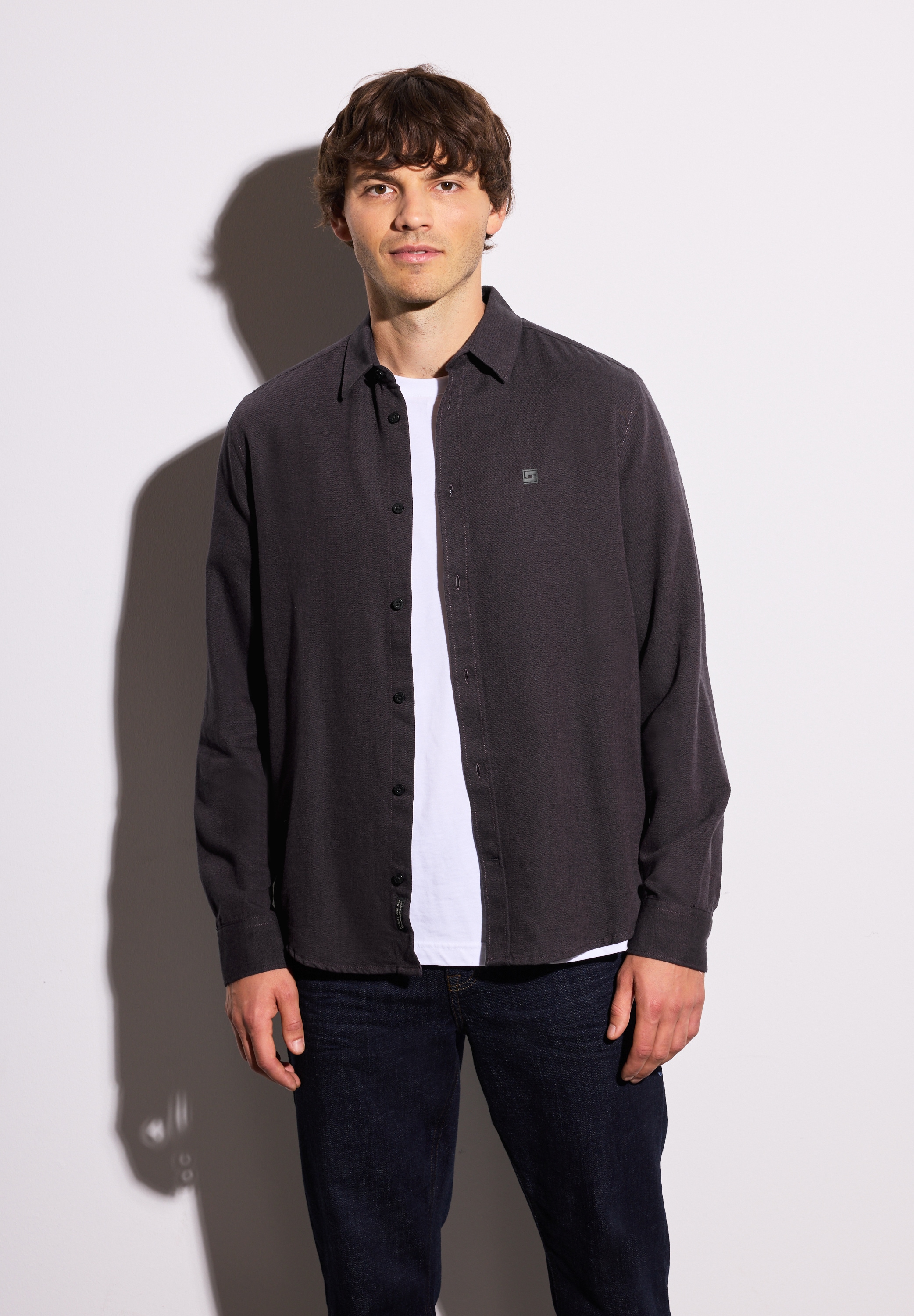 STREET ONE MEN Langarmhemd, aus reiner Baumwolle günstig online kaufen