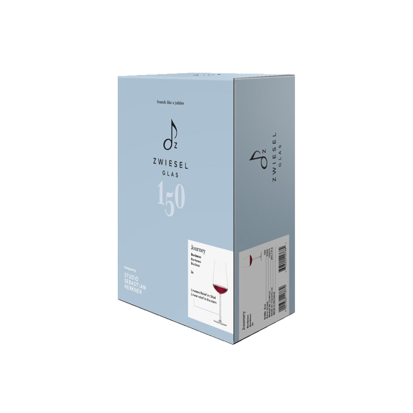 Zwiesel Glas Rotweinglas »Bordeaux Rotweingläser Journey 633 ml 2er Set transparent«