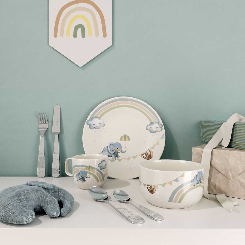 Villeroy & Boch Kindergeschirr-Set »Kindergeschirr Set Walk like an Elephant 3er Set bunt«