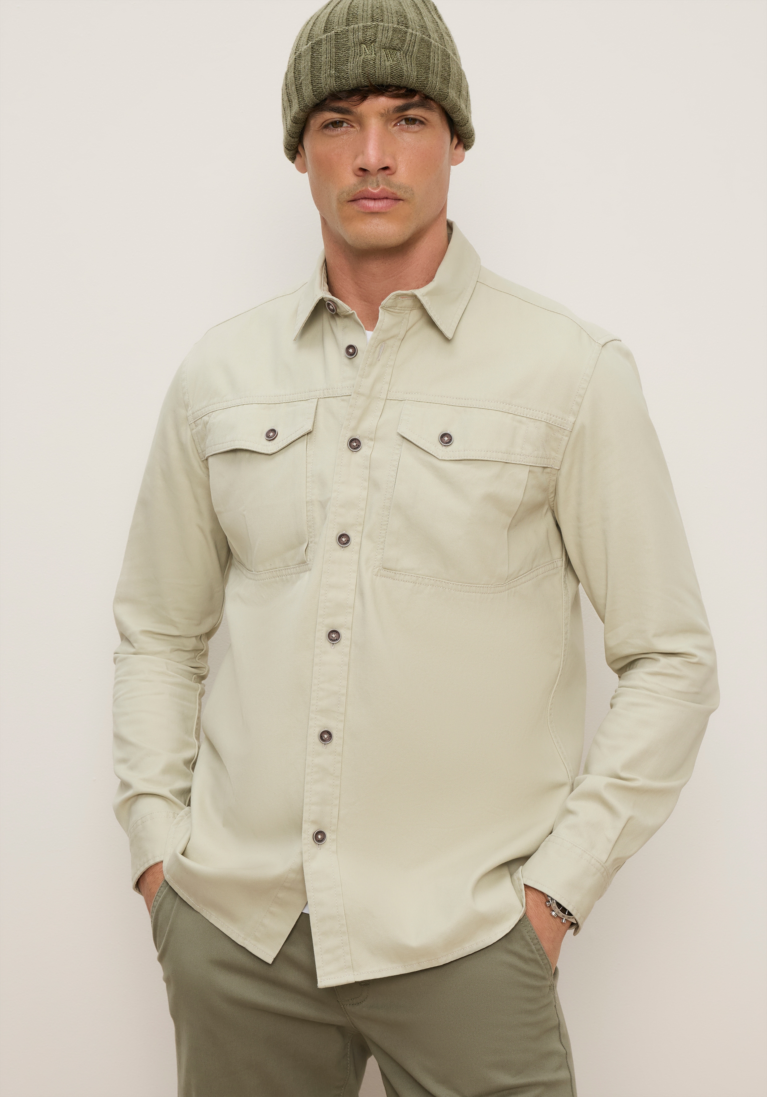 Mans World Langarmhemd mit normalem Hemdkragen, Regular Fit, aus Baumwolle