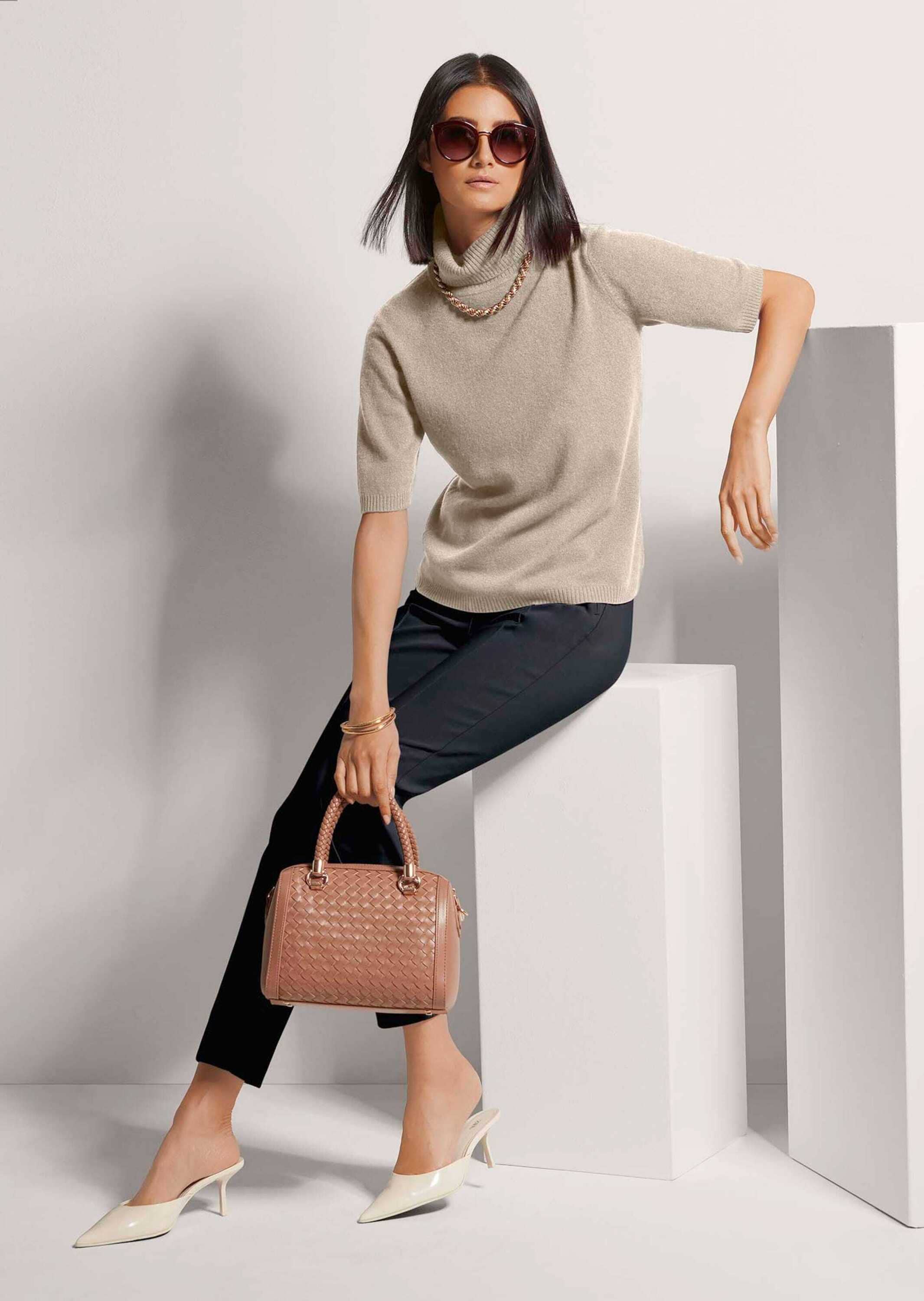 MADELEINE Longpullover »Pullover Kaschmirpullover mit Rollkragen«