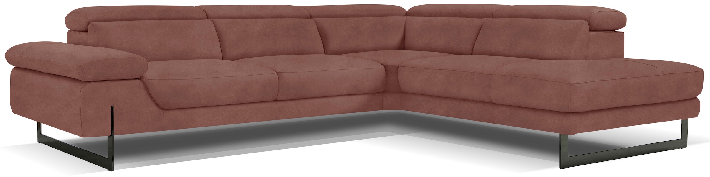 Egoitaliano Ecksofa »Queenie, extravagantes Sofa mit erstklassigem Sitzkomfort«, mit verstellbarer Armlehne und Kopfteilen für Wohlfühlkomfort
