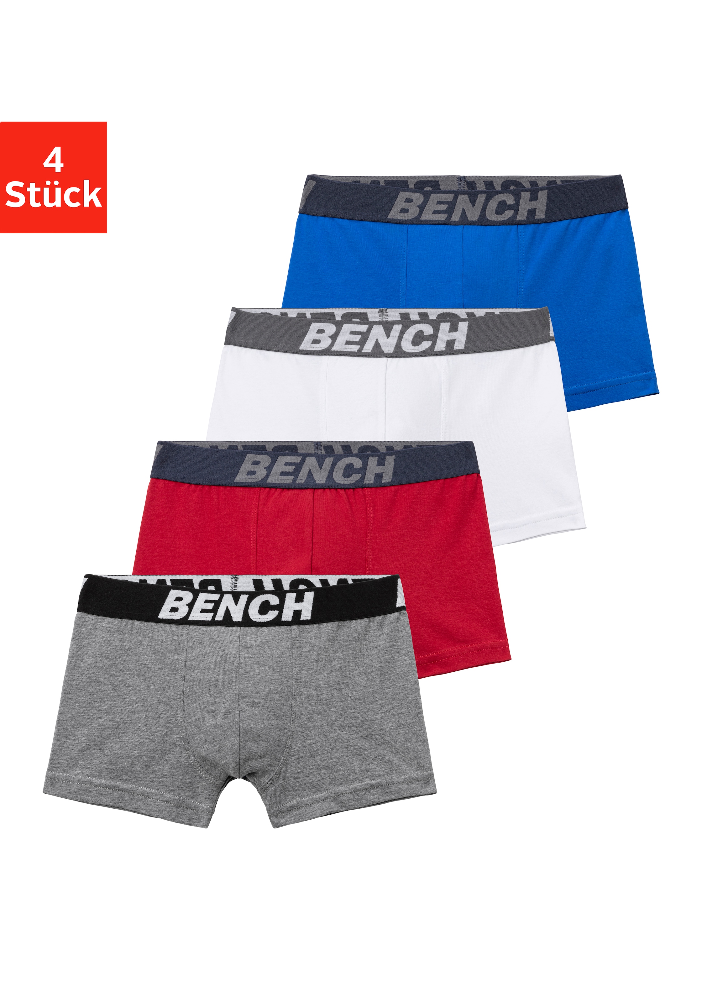 Bench. Boxer, (Packung, 4 St.), für Jungen mit Bench Schriftzug im Bund  online bestellen | BAUR