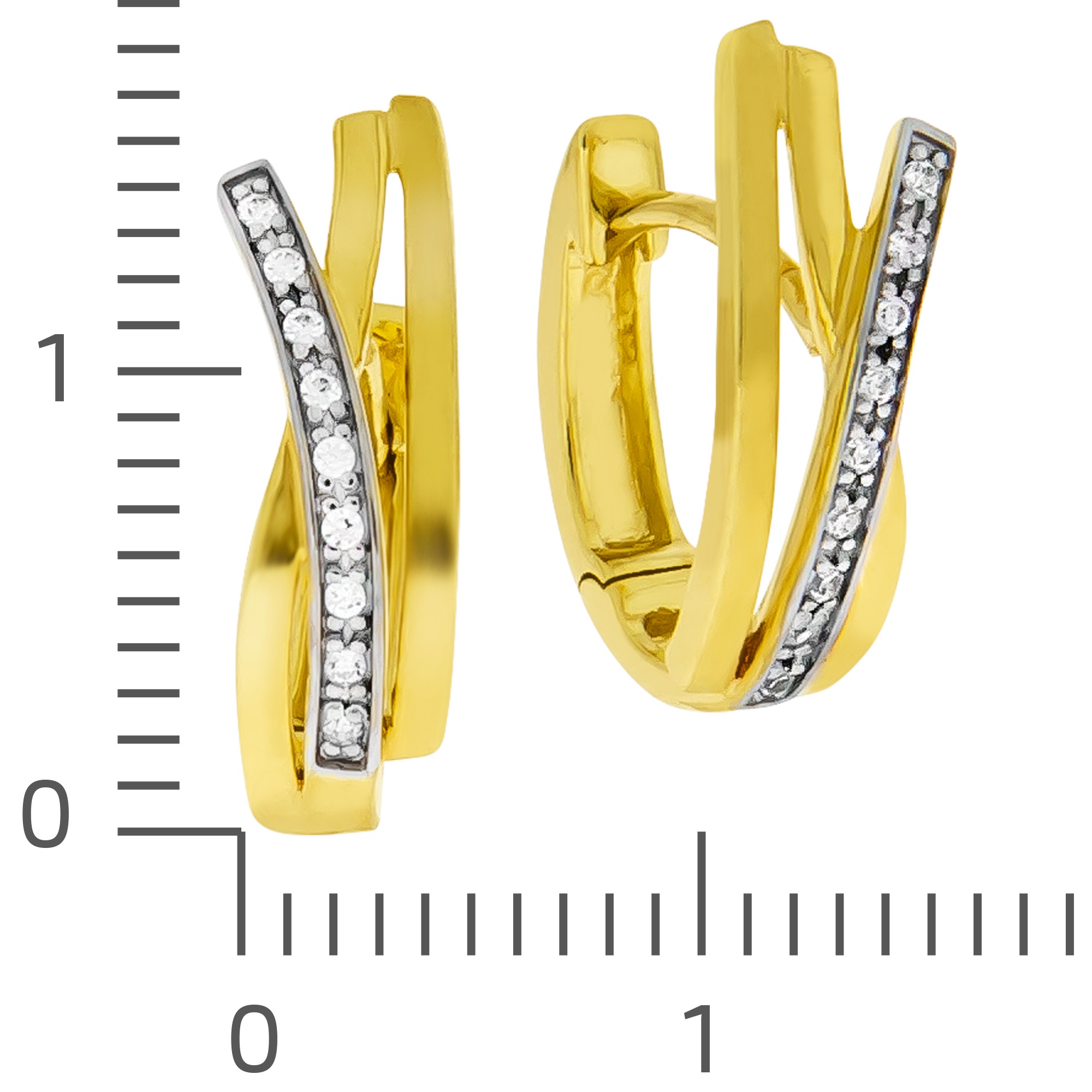 Firetti Paar Creolen »Schmuck Geschenk Gold 333 Ohrschmuck Ohrringe mehrreihige Optik« mit Zirkonia (synth.)
