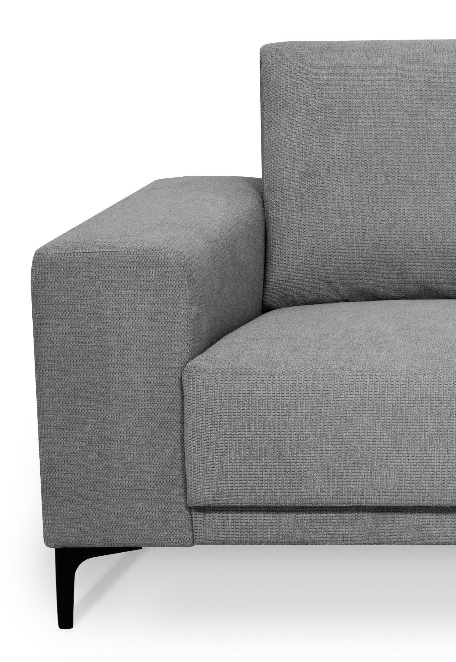 Places of Style 2-Sitzer »Xander«, Breite 164 cm, Webstoff, Soft-Touch Chenille, schwarze Metallfüßen