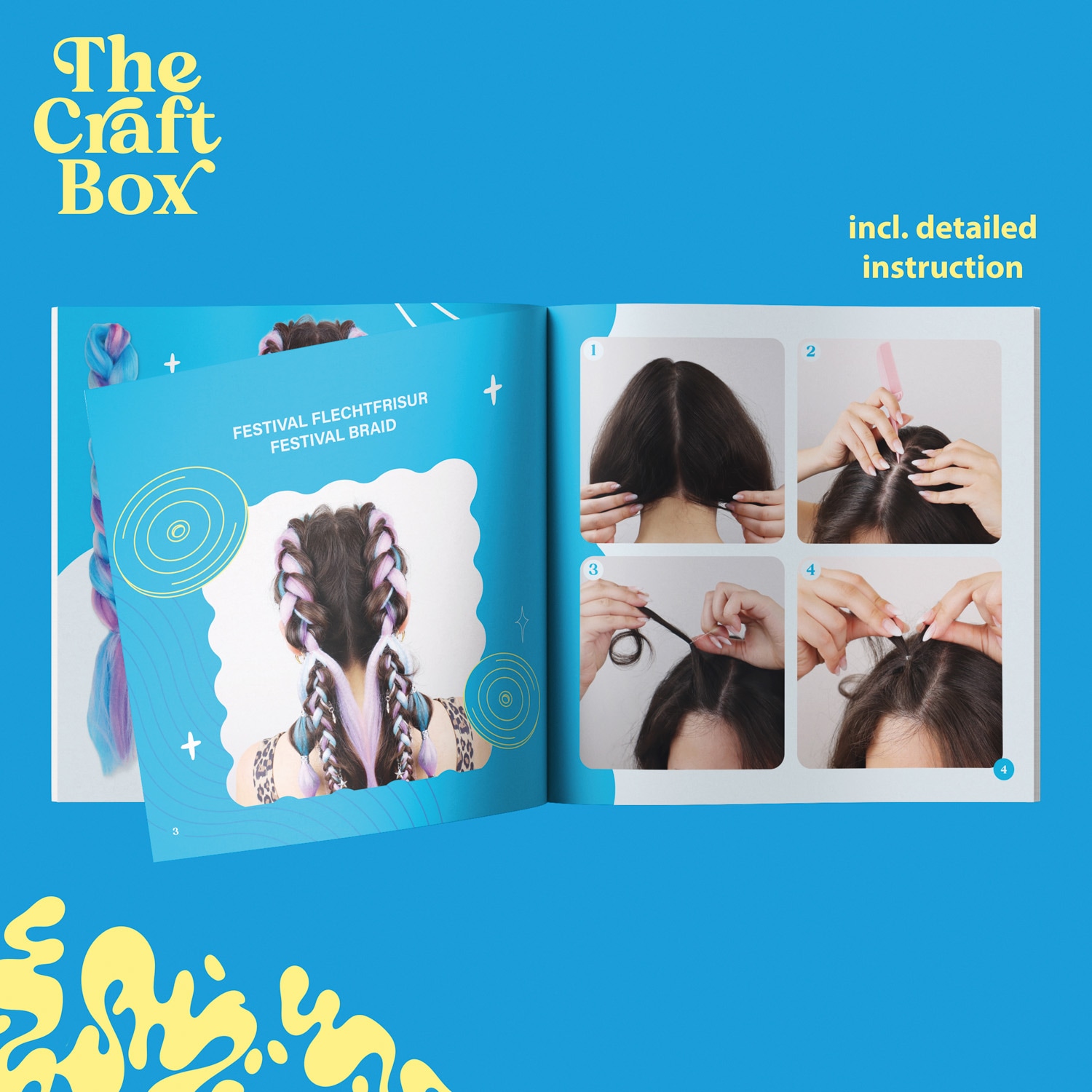 Lena® Kreativset »The Craft Box, DIY Festival Hair Set«