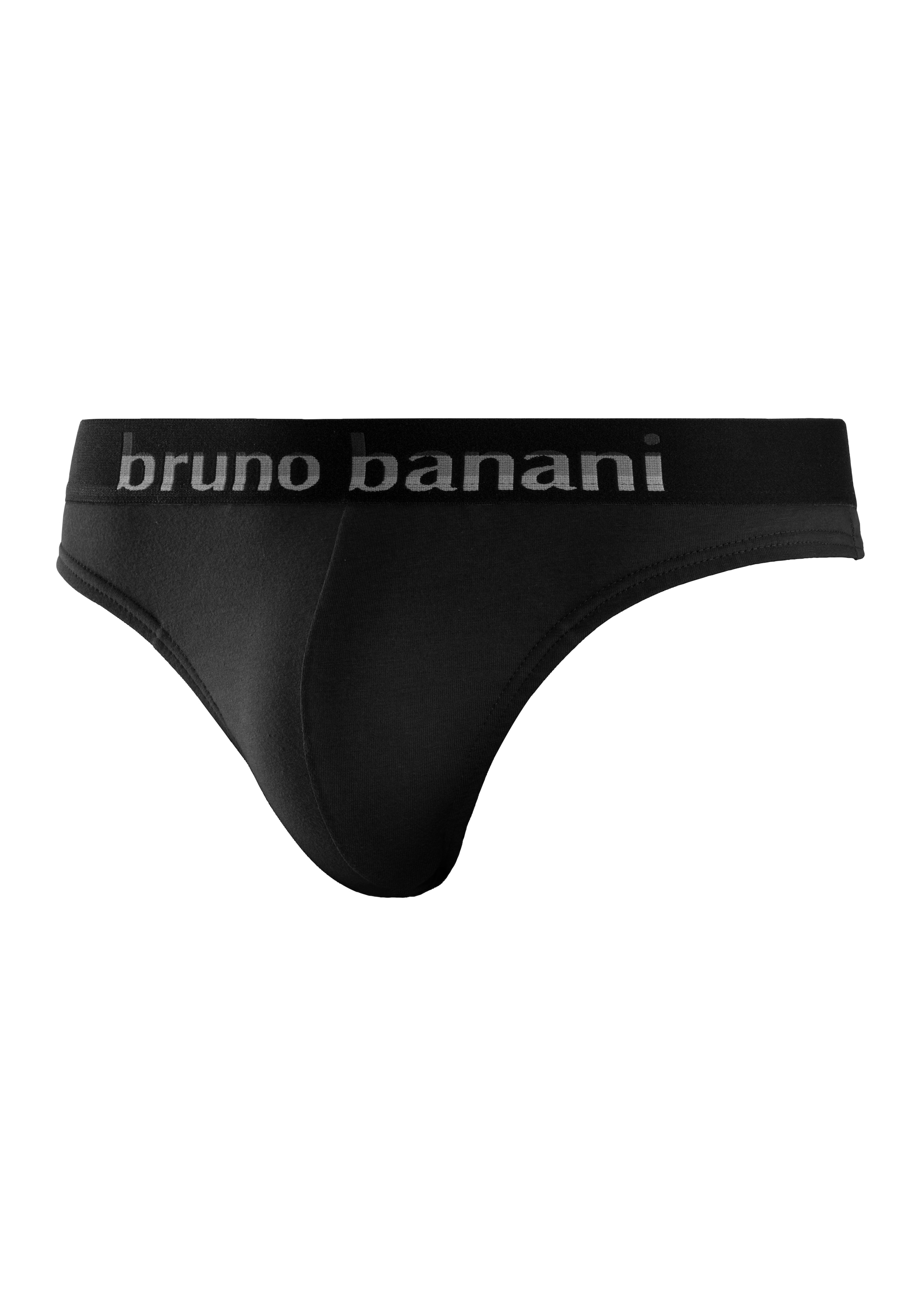 Bruno Banani String, (Packung, 5 St.), mit Streifen Logo Webbund