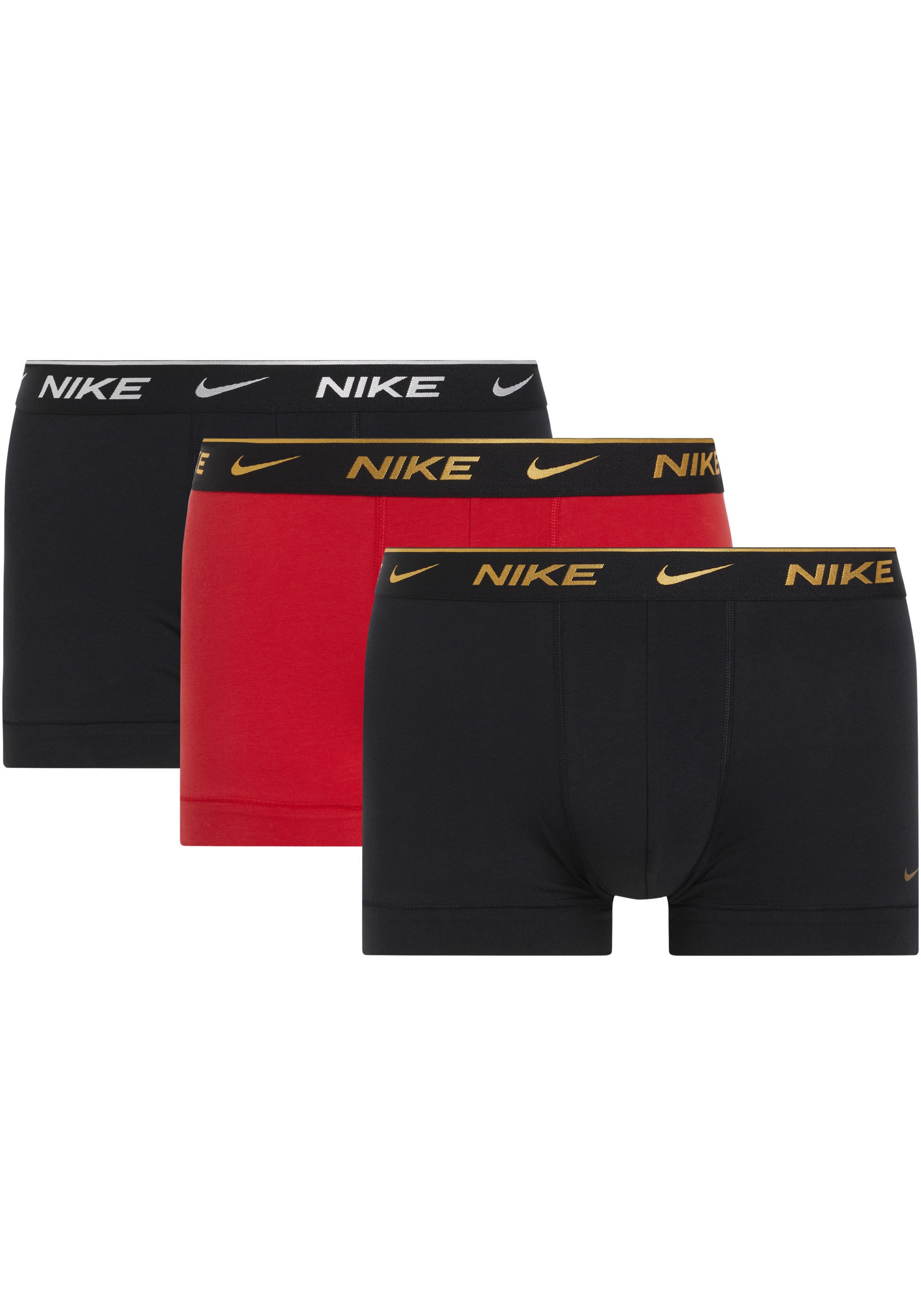 NIKE Underwear Trunk "TRUNK 3PK", (Packung, 3 St., 3er), mit farbigem NIKE Logo-Elastikbund