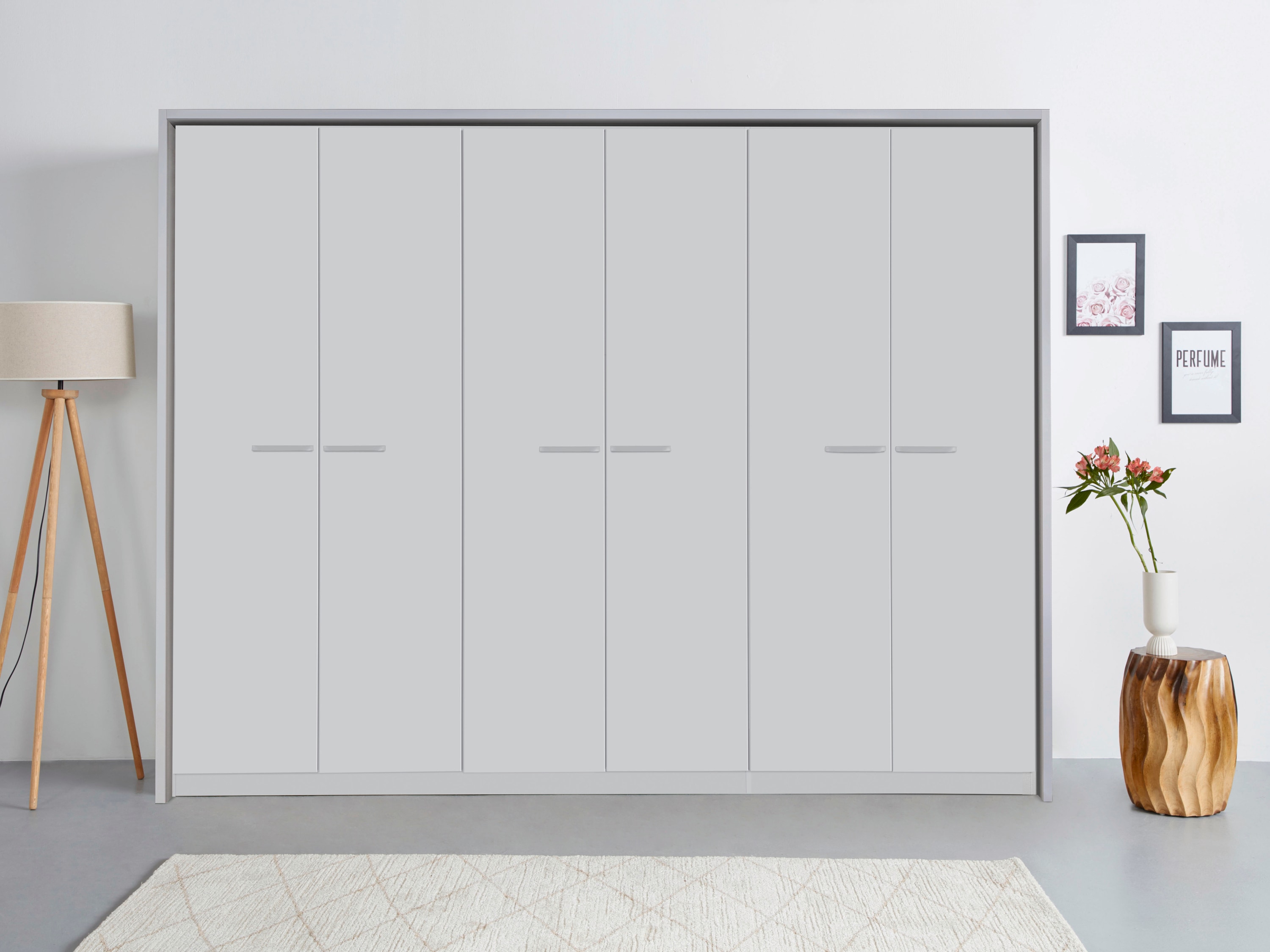 OTTO home "Mehrzweckschrank Aktenschrank Möbel Mietswohnung Schlafzimmer OTELI" erhältlich in Breiten 230/275 cm inkl. Innenschubladen und extra Böden, inkl. Passepartout optional mit Beleuchtung MADE IN GERMANY