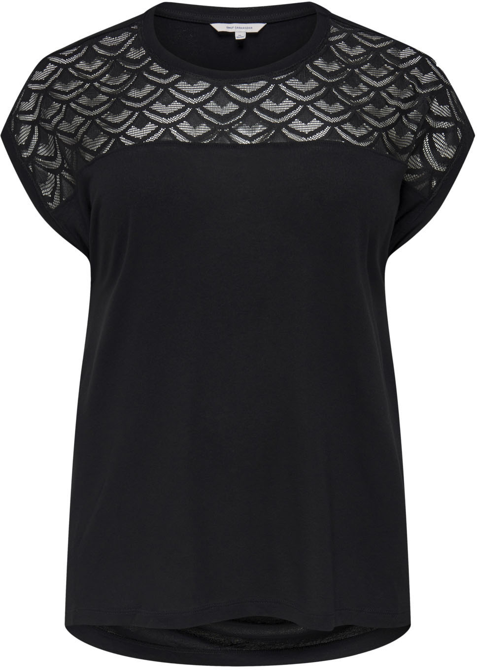 Thumbnail - ONLY CARMAKOMA Longshirt "CARFLAKE", vorn in Spitzenoptik