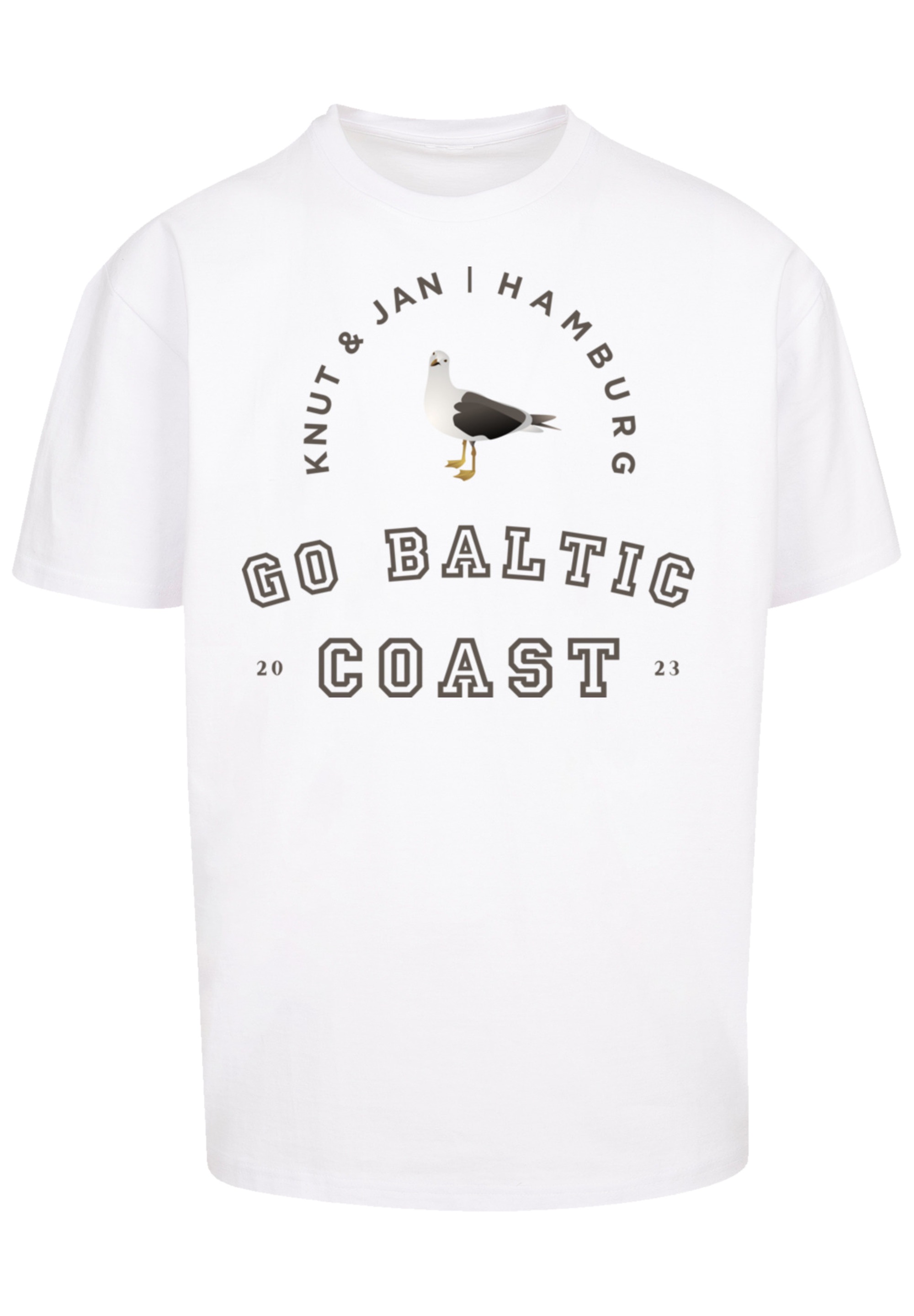 F4NT4STIC T-Shirt »Möwe Knut & Jan Hamburg«, Print