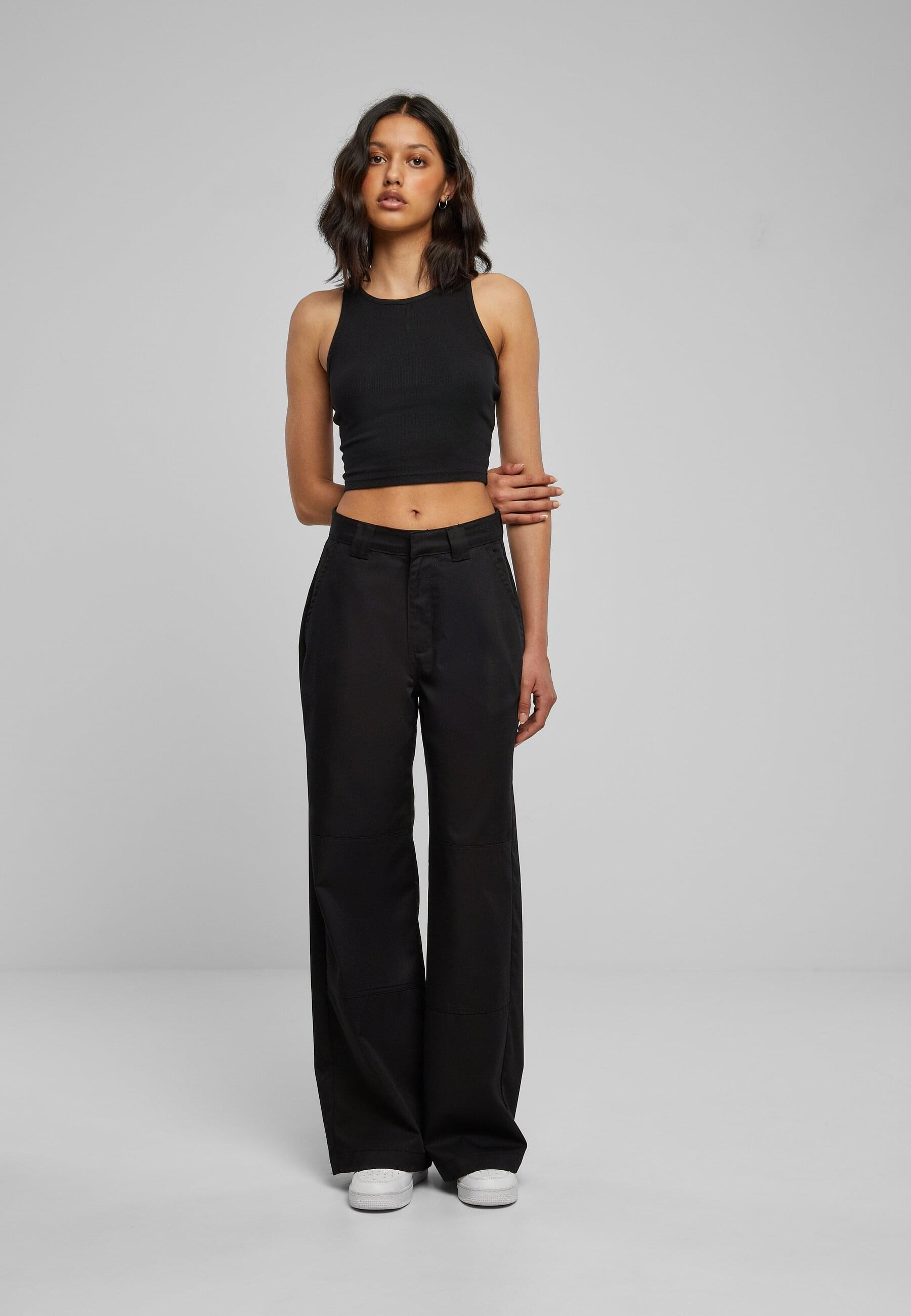 URBAN CLASSICS Muskelshirt »Urban Classics Damen Ladies Cropped Rib Top«, (1 tlg.)