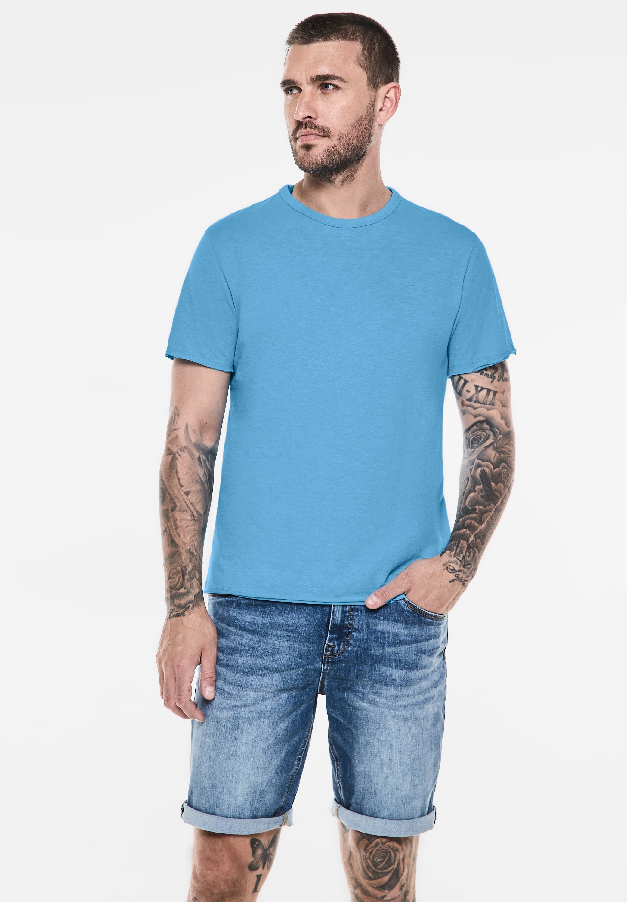 STREET ONE MEN T-Shirt, aus reiner Baumwolle
