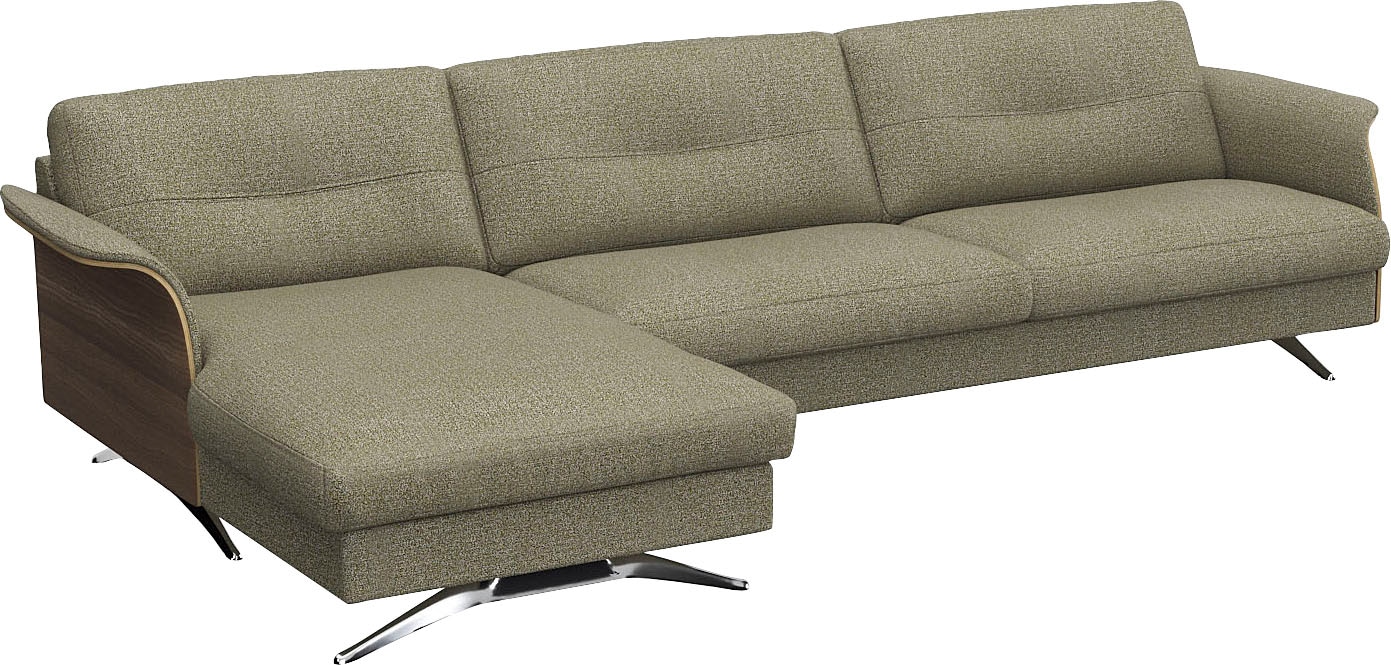 FLEXLUX Ecksofa »Glow Designsofa, bequem und komfortabel durch hochwertigen Sitzaufbau«, L-Form, Modernes skandinavisches Design