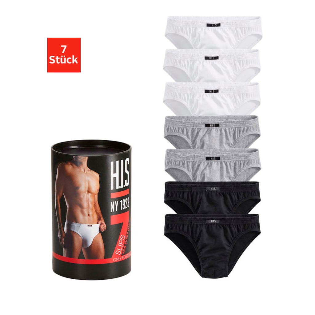 H.I.S Slip »Unterhosen für Herren«, (Packung, 7 St.), aus Baumwoll-Mix