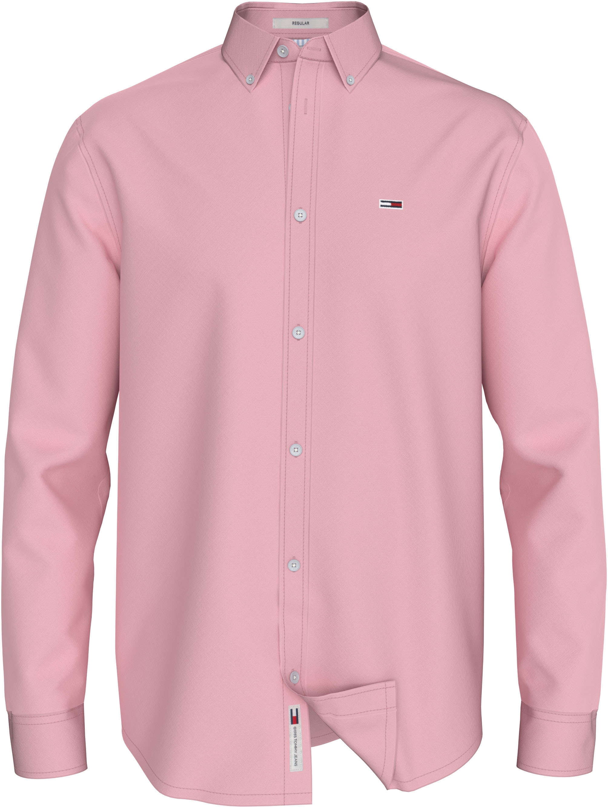 Tommy Jeans Langarmhemd »TJM ENTRY REG OXFORD SHIRT«, mit Logoprägung